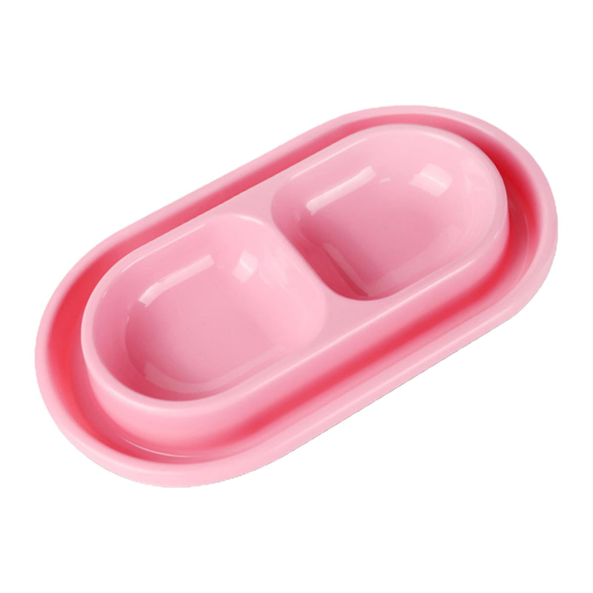 Cat Bowls for Food and Water Easy to Clean Ants Away Outside Pet Double Bowl Large Blue Pink