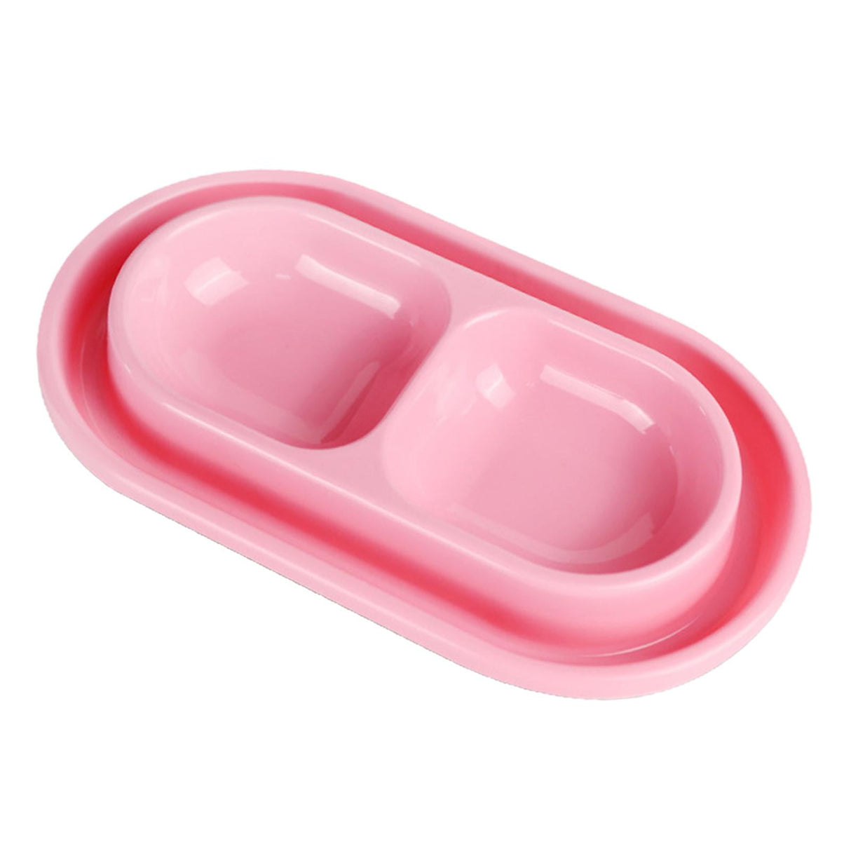 Cat Bowls for Food and Water Easy to Clean Ants Away Outside Pet Double Bowl Large Blue Pink