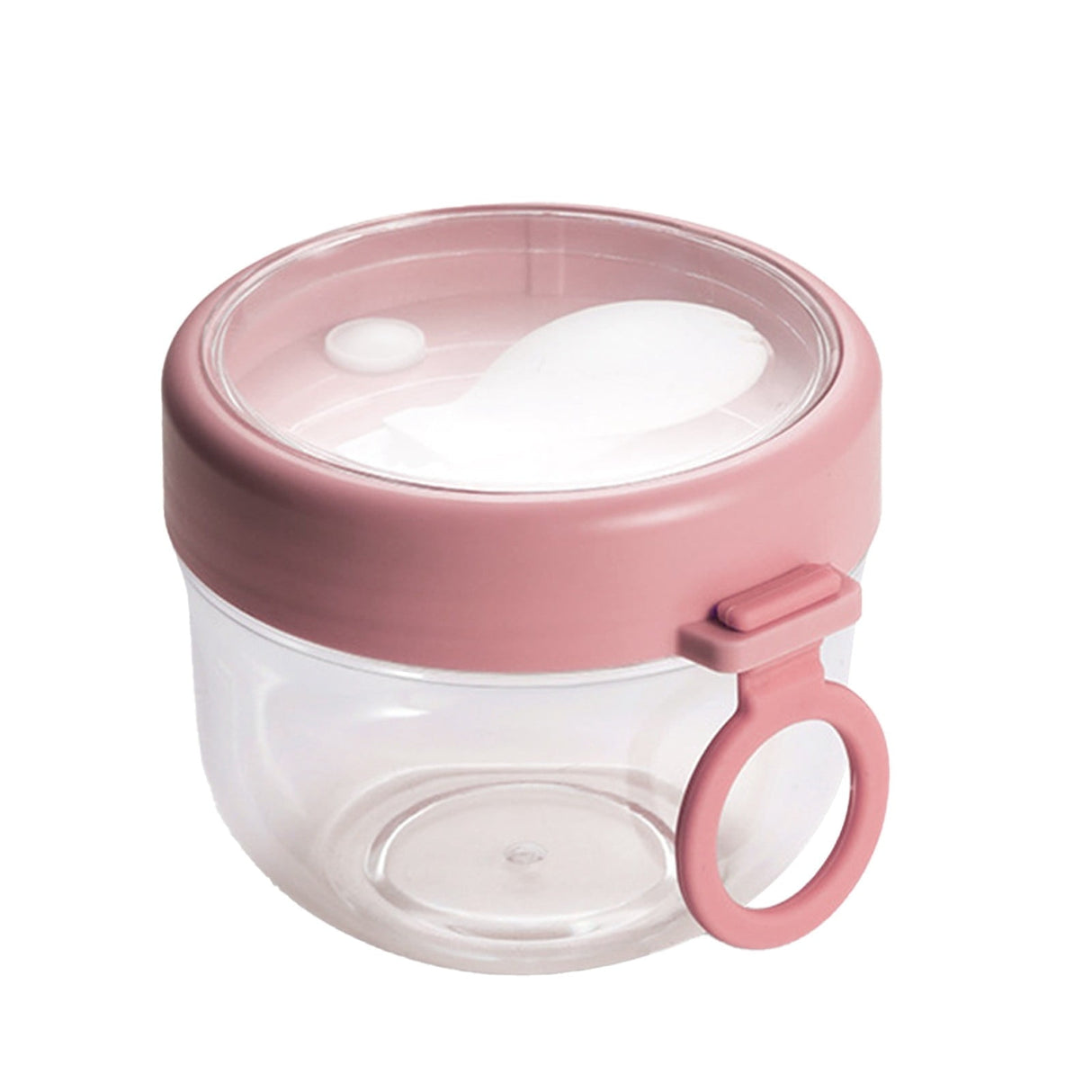 JWDX Kitchen, Kitchen Tools Clearance, Overnight Oats Jars Cereal Milk Container Leak Proof Oatmeal Jars Yogurt Containers with Lids Oatmeal to Go Container Pink