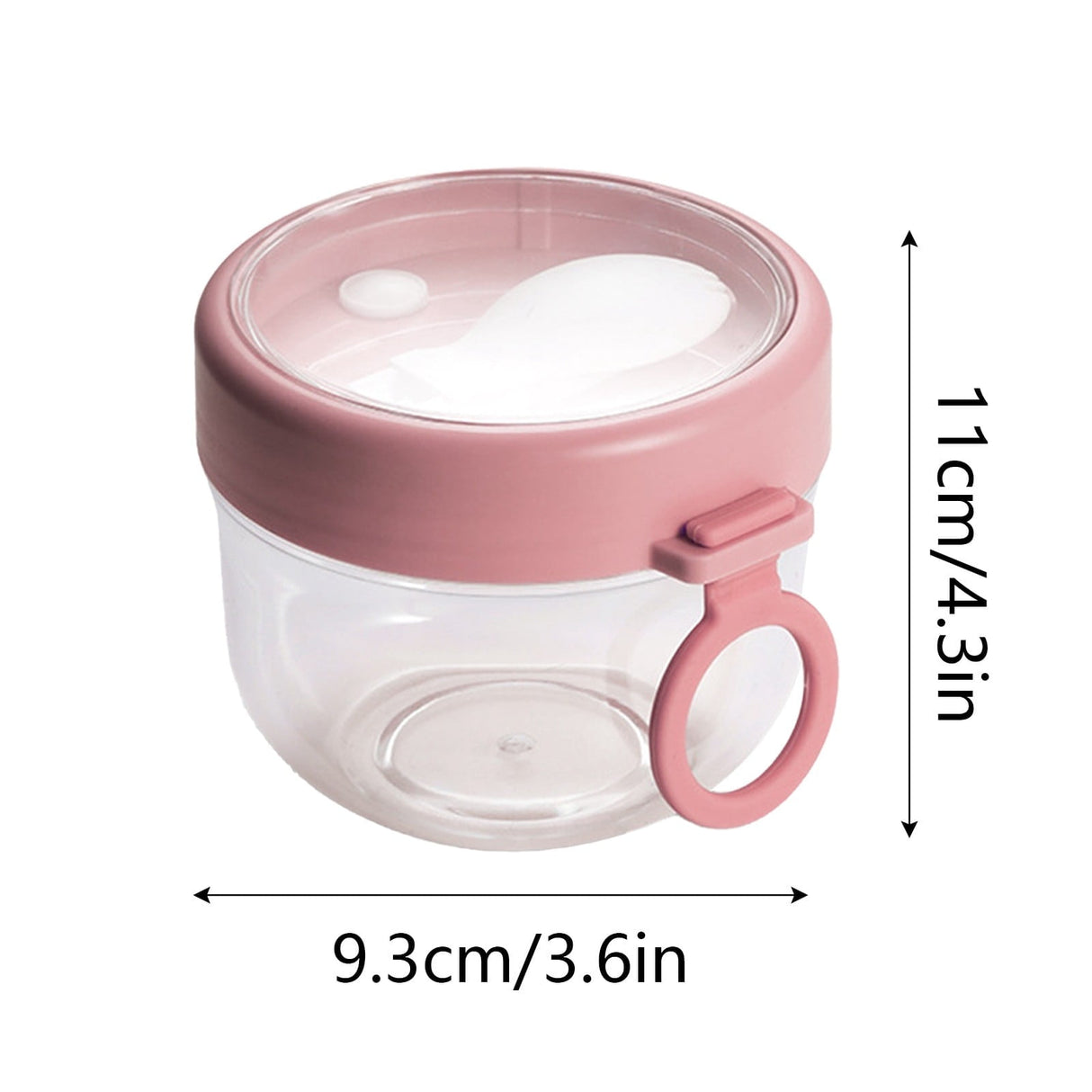 JWDX Kitchen, Kitchen Tools Clearance, Overnight Oats Jars Cereal Milk Container Leak Proof Oatmeal Jars Yogurt Containers with Lids Oatmeal to Go Container Pink