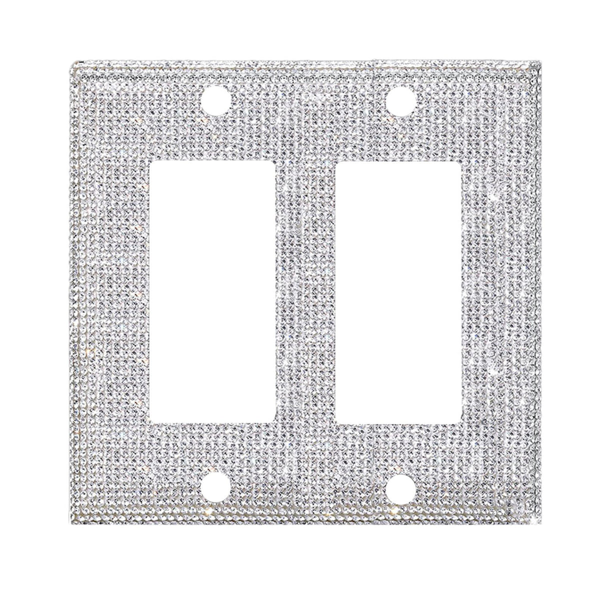 Clearance! JWDX Crystal Adornment, Crystal Decoration Promotion, 1Set Silver Shiny Rhinestones Wall Plate Light Cover Wall Plate Cover Light Cover Decorative Bling Light Cover for Home Ornaments A B