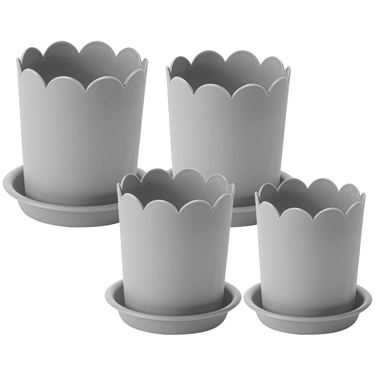 Jwdx Flower Pots Clearance, Garden Supplies Promotion! Plastic Plant Pots for Plants With Saucers Indoor Set of 1 Plastic Planters Modern Flower Pot With Hole for All House Plants Herbs Flowers Or4 Z5-GY2