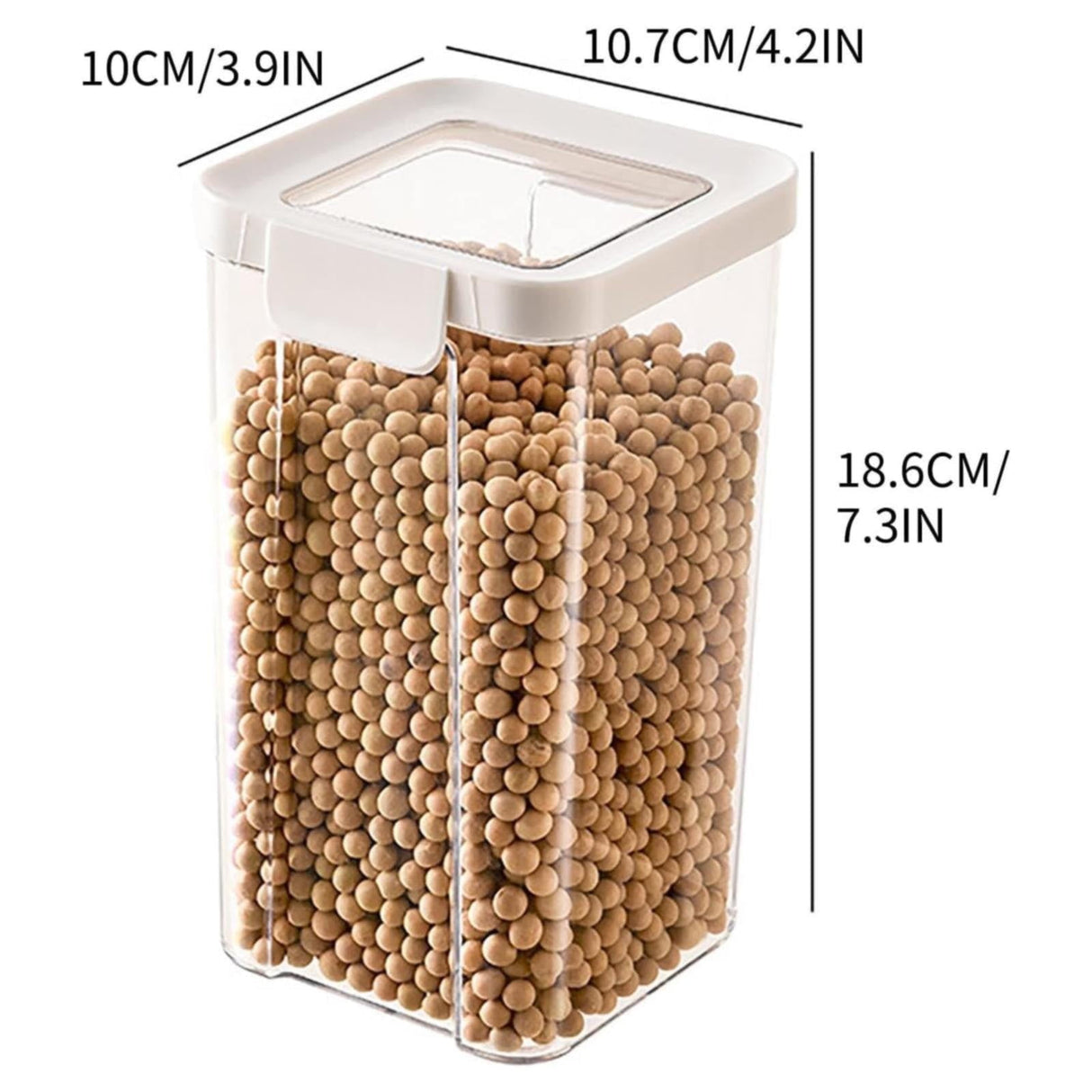 JWDX Storage Container, Airtight Cereal Containers Storage Sealed Cans for Grains and Miscellaneous Grains Transparent Plastic Kitchen Food Grade Nut and Oat Storage Cans Kitchen D