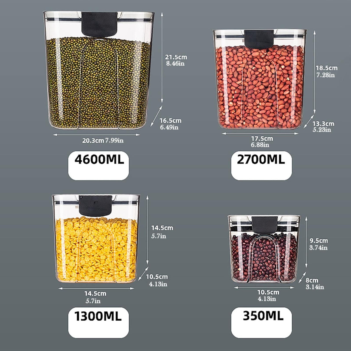 Clearance! JWDX Storage, Food Storage Promotion, Orliya Baking Storage Set Orliya Baking Containers Storage Set with Labels Flour Sugar Storage Containers Set Airtight A