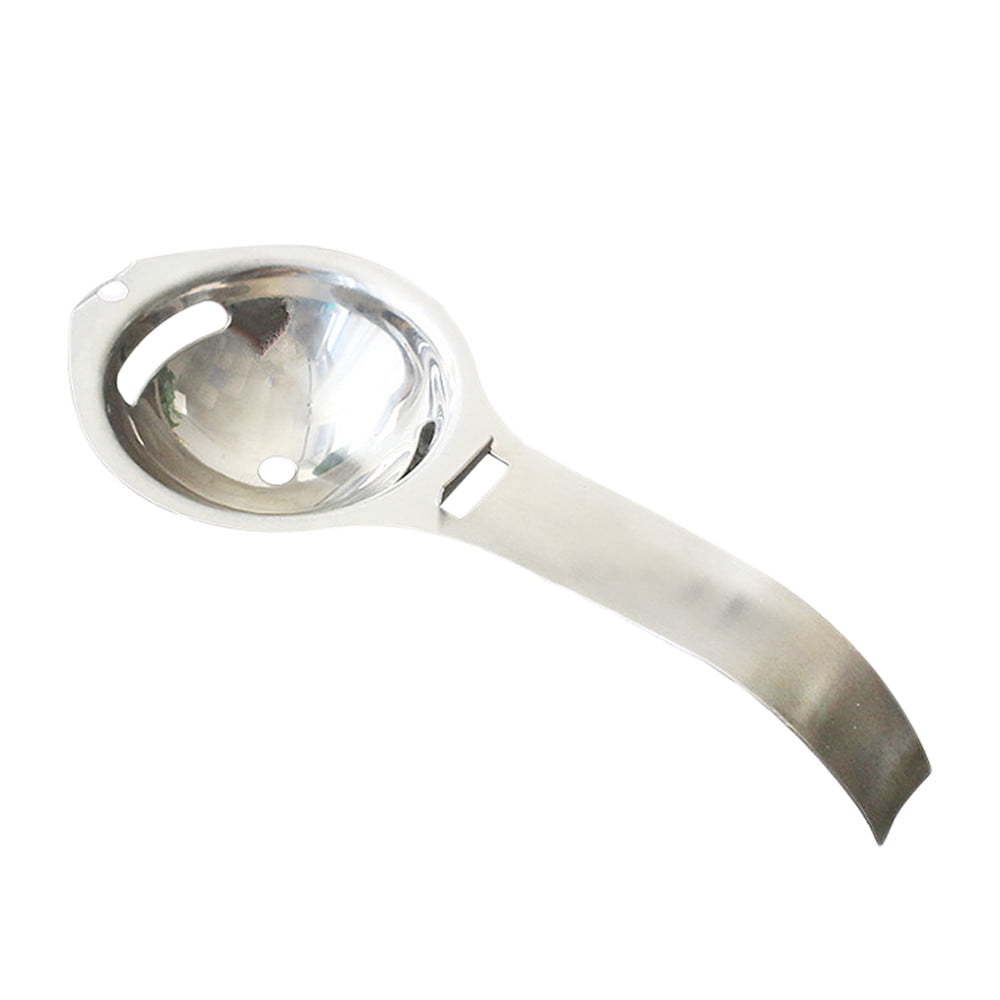 JWDX Bakeware Clearance! Kitchen Silver Egg Yolk Steel Tool Separator White Stainless Gadget Cooking Kitchen,Dining & Bar, Kitchen Fork Promotion Include 1X Egg White Separator Silver