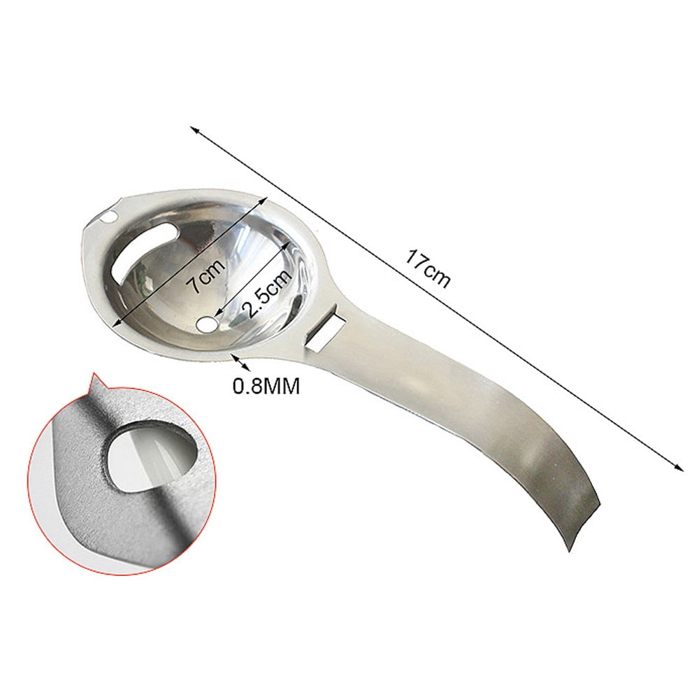 JWDX Bakeware Clearance! Kitchen Silver Egg Yolk Steel Tool Separator White Stainless Gadget Cooking Kitchen,Dining & Bar, Kitchen Fork Promotion Include 1X Egg White Separator Silver