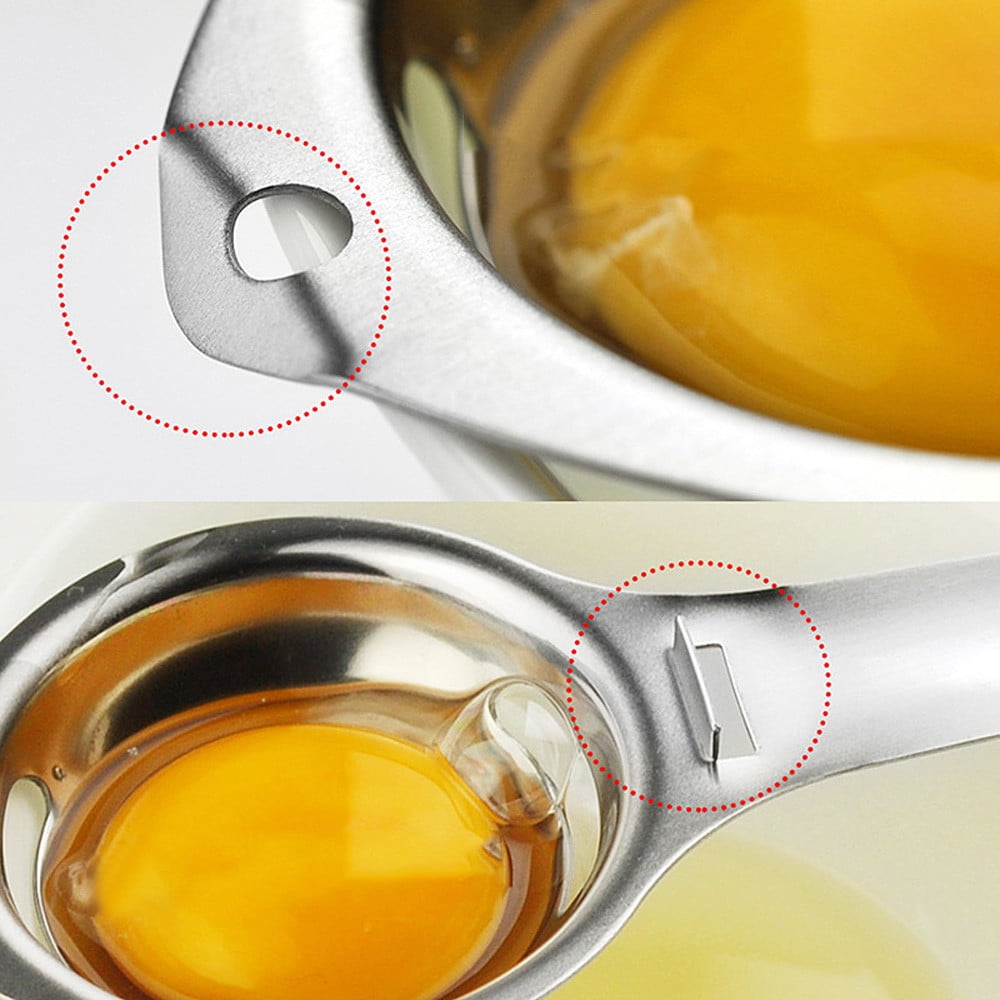 JWDX Bakeware Clearance! Kitchen Silver Egg Yolk Steel Tool Separator White Stainless Gadget Cooking Kitchen,Dining & Bar, Kitchen Fork Promotion Include 1X Egg White Separator Silver