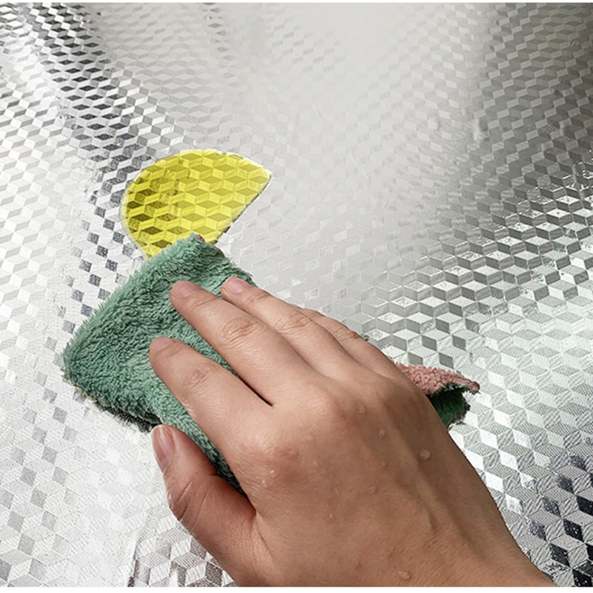 JWDX Kitchen Cleaning Supplies Clearance! Kitchen Backsplash Wallpaper Peel and Stick Aluminum Foil Contact Paper Self, Kitchen Cleaning Appliances Promotion Include 1 Roll of Tin Foil Silver
