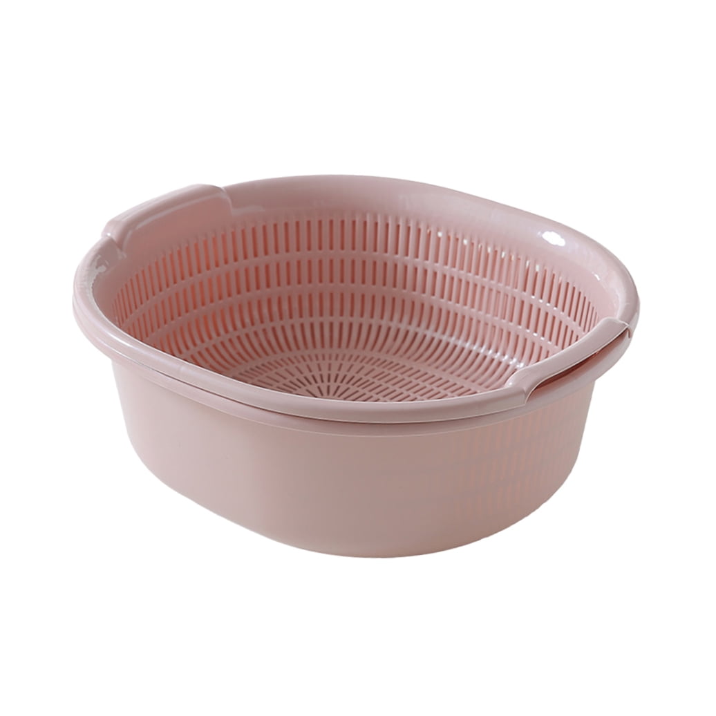SWETRACE Kitchen Strainer Pink 1Pack 12.6x11.6x4.9in Food-Grade Plastic