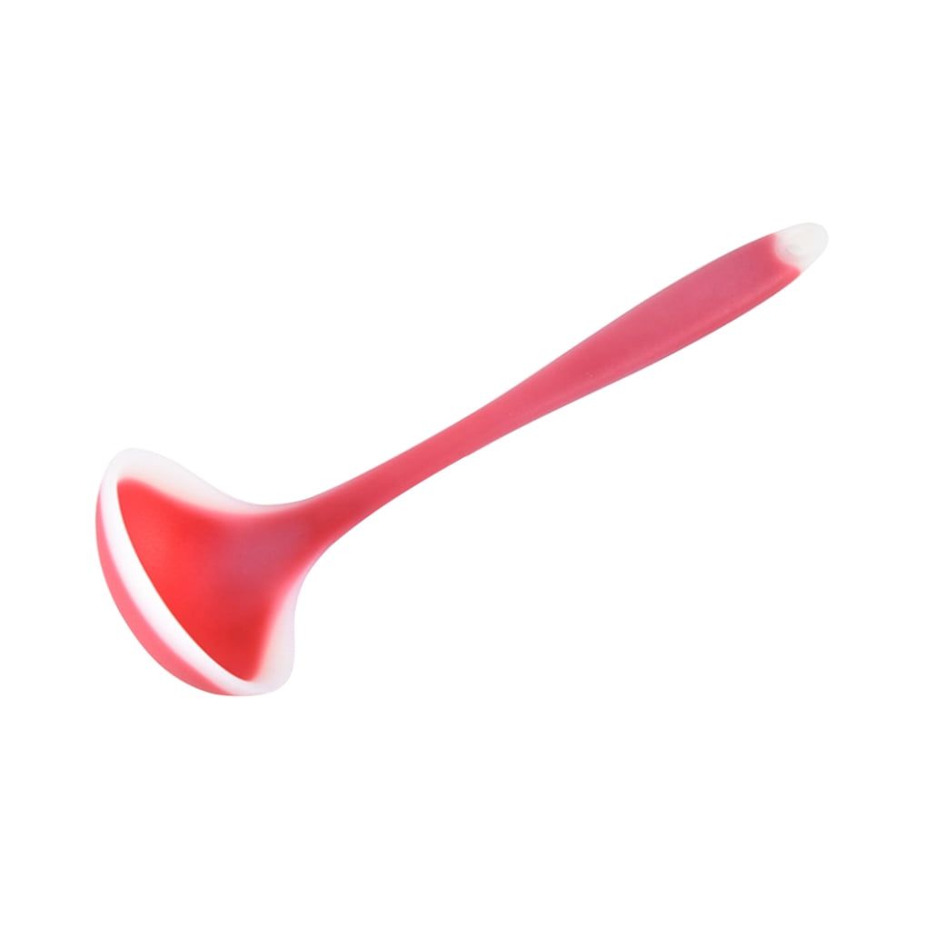 SWETRACE Silicone Soup Ladle Non Stick Kitchen Spoon For And Serving Red