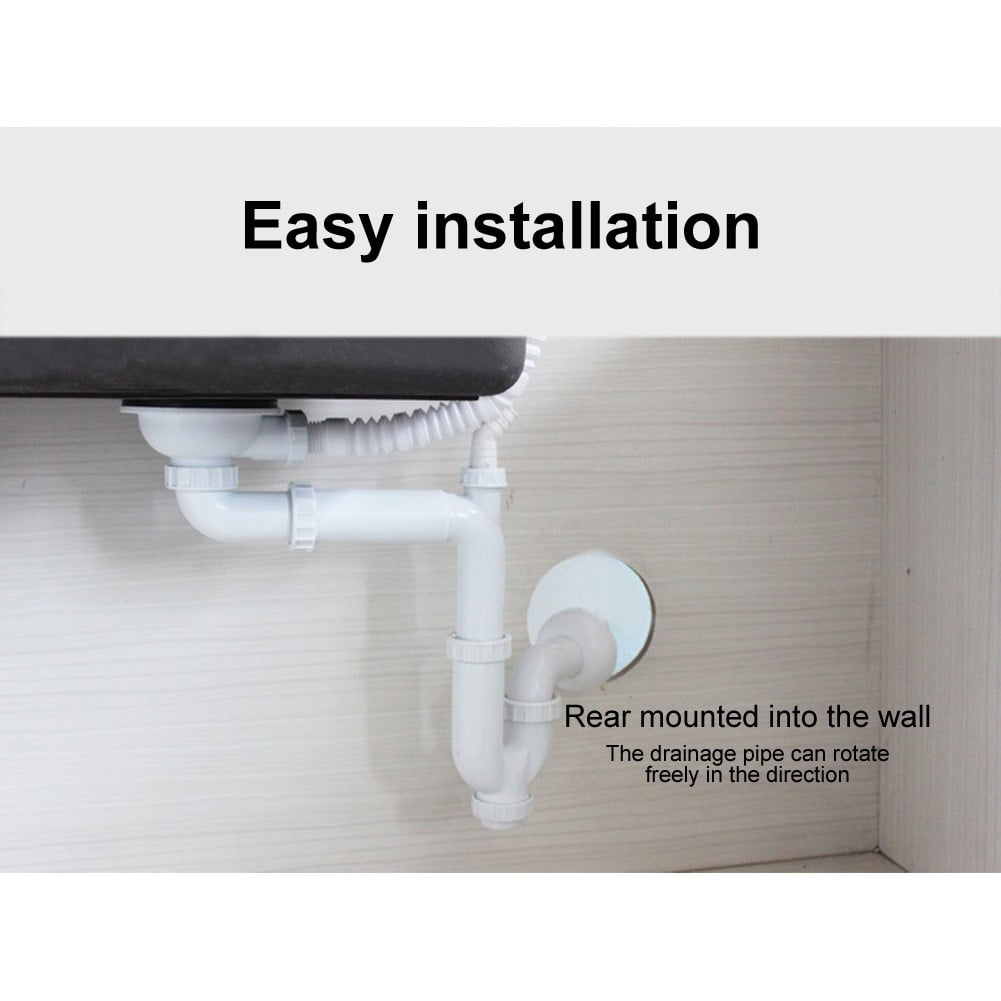 Arkzeo G1-1/2 Inch Kitchen Sink Drain Pipe 40mm Smooth U-Bend Design for Easy Flow