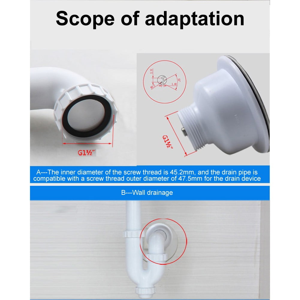 Arkzeo G1-1/2 Inch Kitchen Sink Drain Pipe 40mm Smooth U-Bend Design for Easy Flow