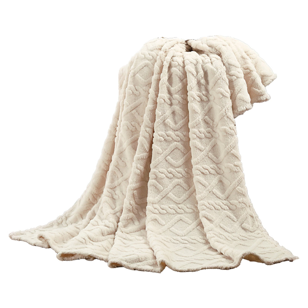 Warm Blankets for Winter, Winter Blankets Queen Size,King Blankets for The Bed, Winter Blankets Queen Size,Super Soft Throw Blankets, Silky Flannel Fleece Bed Blanket Beige