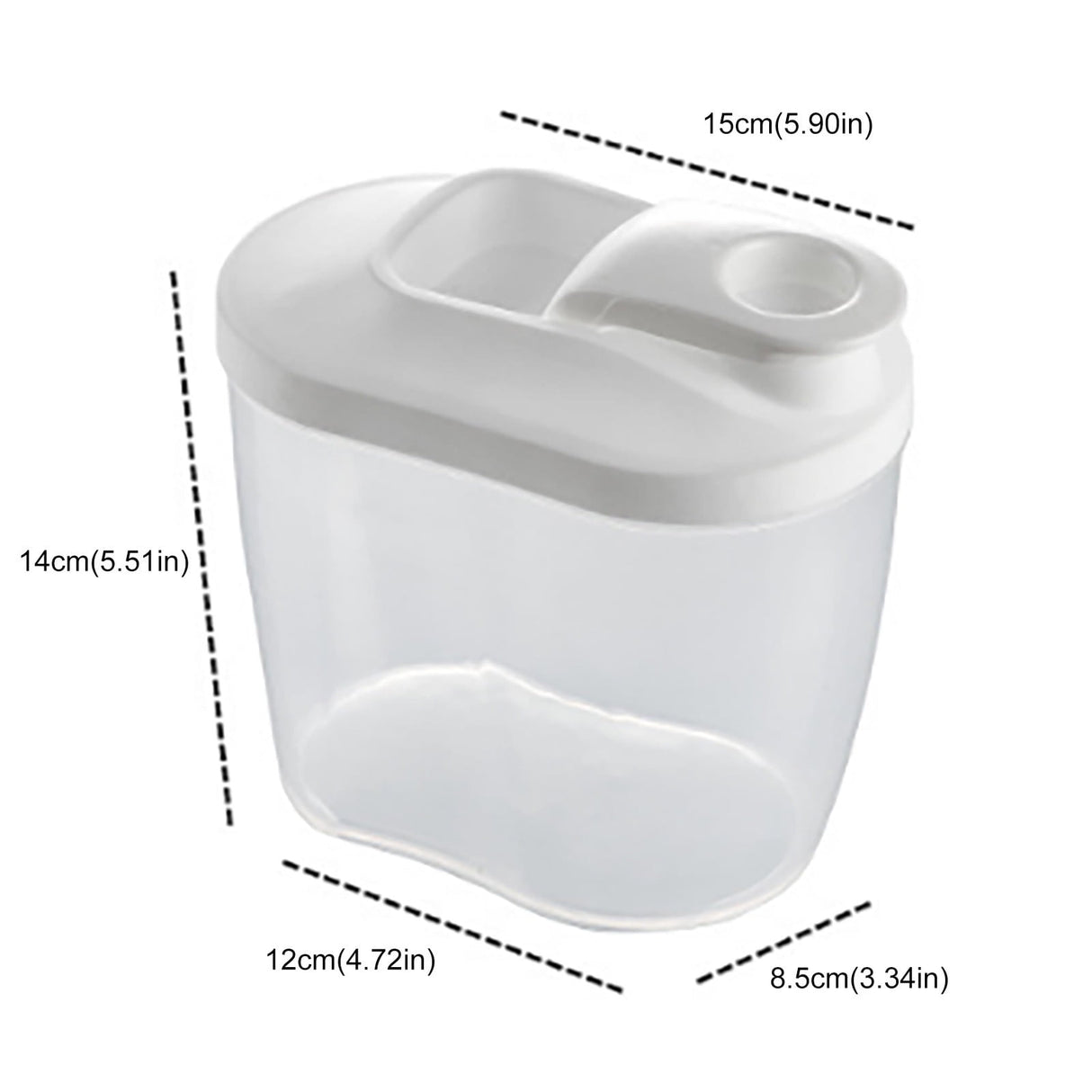 Airtight Storage Container with Lids, Plastic Pet Food Storage Container with Locking Lid,Pet Dog Cat Food Dispenser ,Clear Pet Dog Food Storage Bin Containers for Rice Grain(Green,4.72x7.68") Z2-Clear
