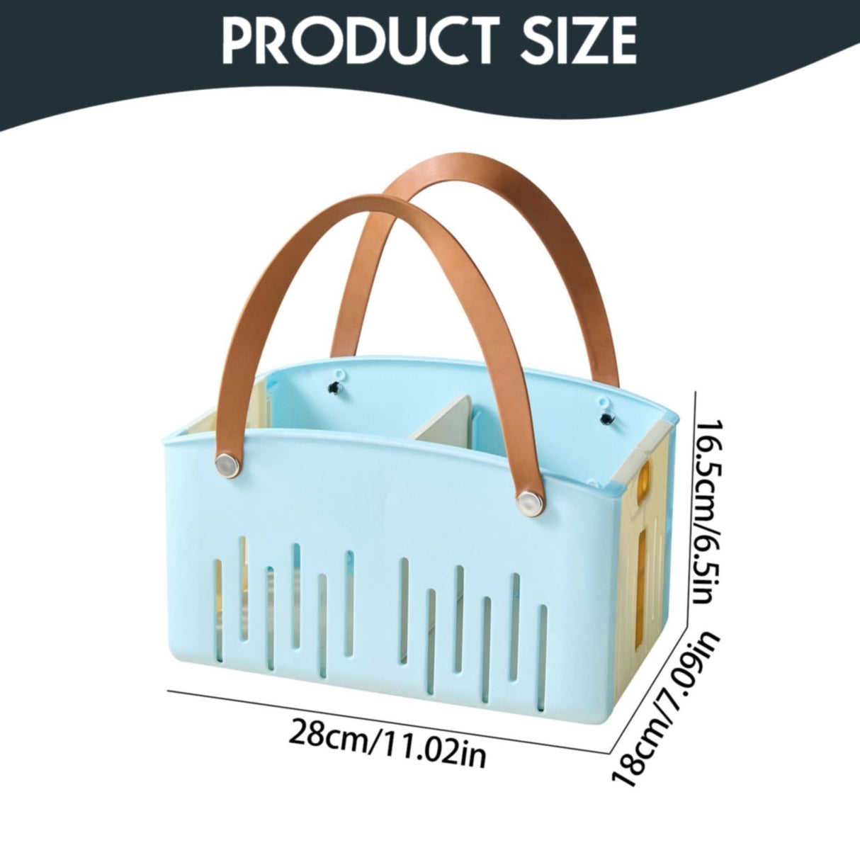 Cotton Woven Basket with PU Leather Handle, Clothes Toys Candy Gifts Cotton Rope Organizer, Living Room Basket Bathroom Shower Storage Laundry Basket, Dog Cat Bed, Fall Basket, 11.02x8.66x4.33 11.02" x 7.09" x 6.5" White