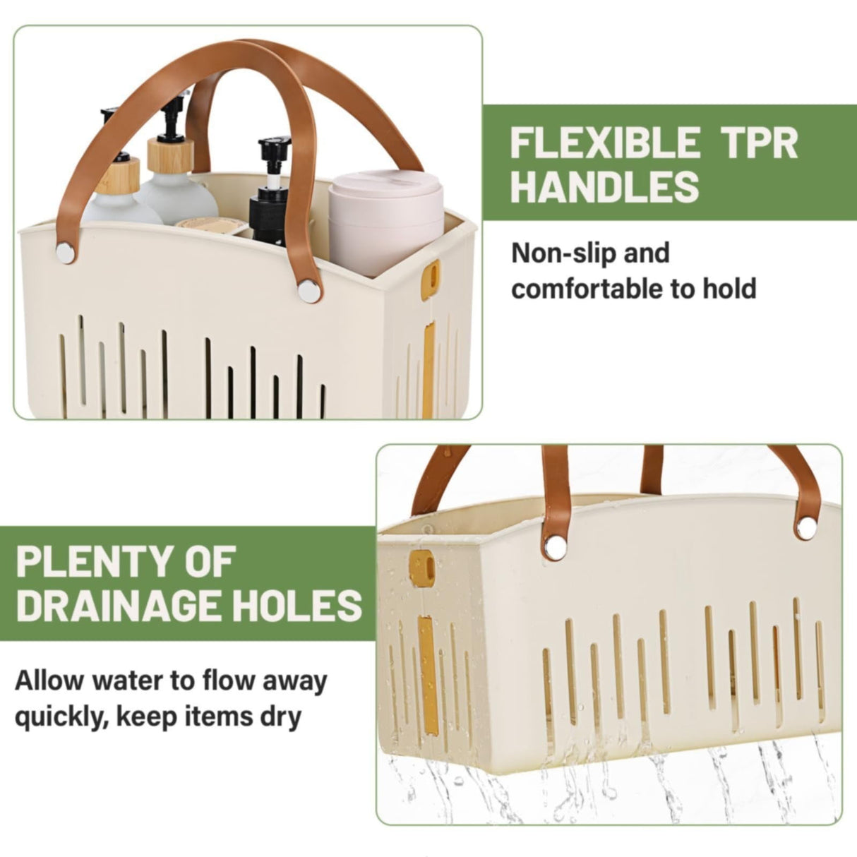 Cotton Woven Basket with PU Leather Handle, Clothes Toys Candy Gifts Cotton Rope Organizer, Living Room Basket Bathroom Shower Storage Laundry Basket, Dog Cat Bed, Fall Basket, 11.02x8.66x4.33 11.02" x 7.09" x 6.5" White