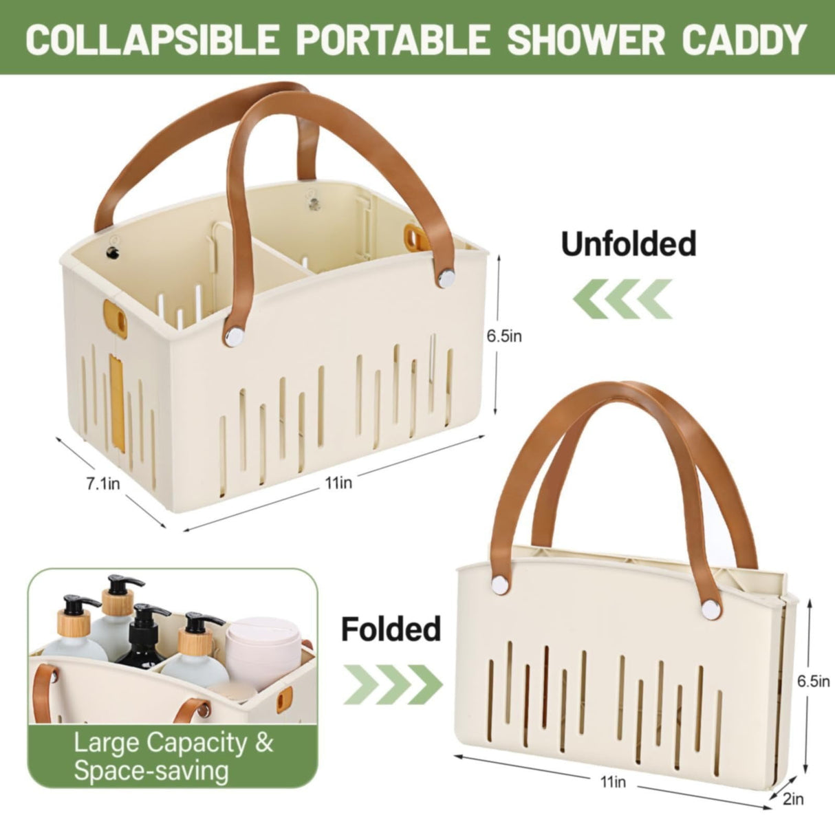 Cotton Woven Basket with PU Leather Handle, Clothes Toys Candy Gifts Cotton Rope Organizer, Living Room Basket Bathroom Shower Storage Laundry Basket, Dog Cat Bed, Fall Basket, 11.02x8.66x4.33 11.02" x 8.66" x 4.33" White