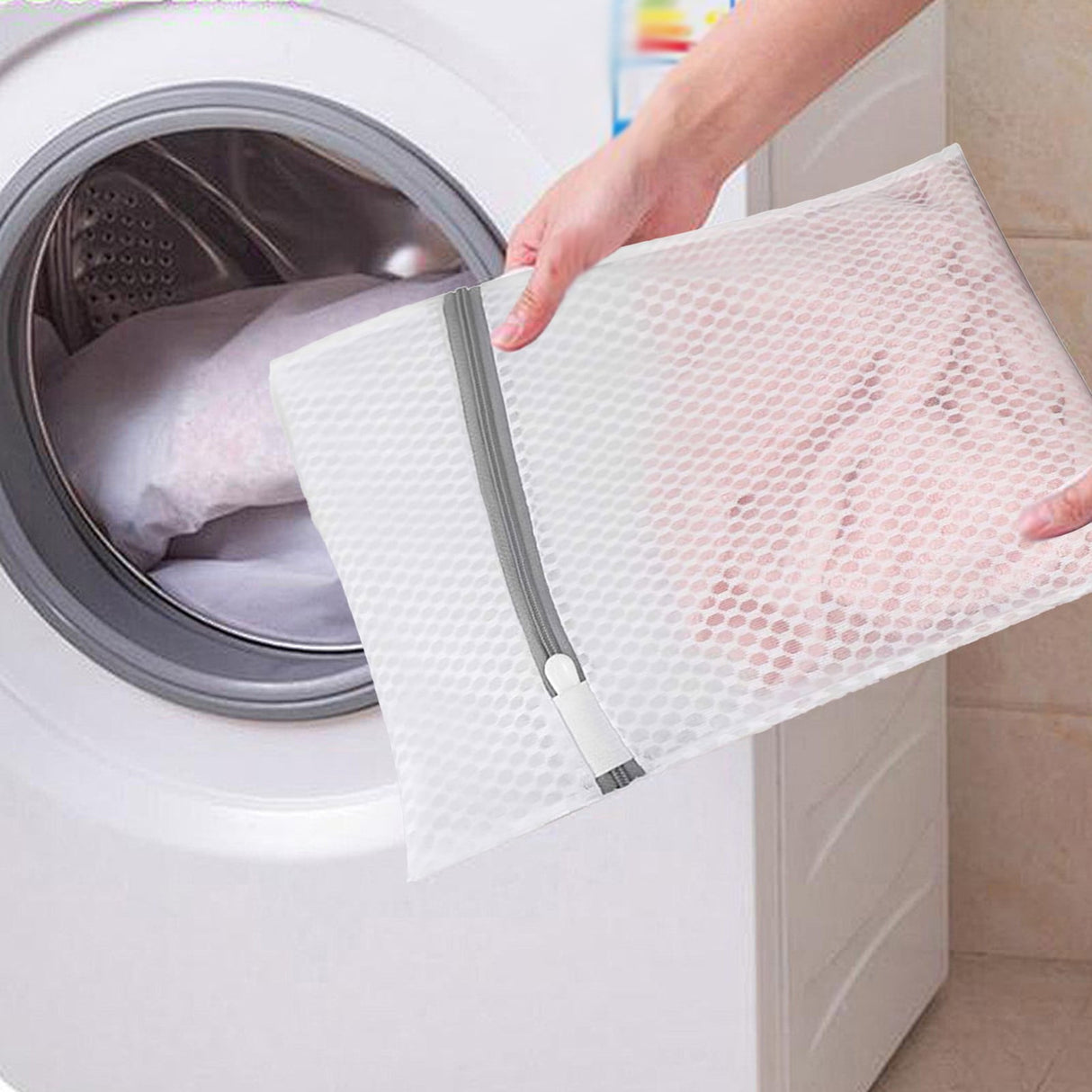 3 Pcs Mesh Laundry Bag For Delicates Wash Bag For Underwear Lingerie Small Premium Fine Mesh Laundry Bags with Sturdy Zipper for Delicates,Travel Storage Organize Bag Laundry Bag,3 Pcs,9.06x11.81 3 Pcs