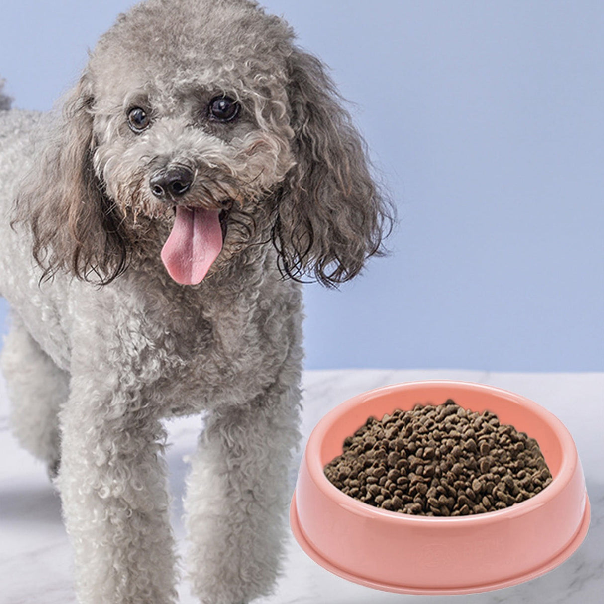 Plastic Dog Bowl,Non Slip Candy Color Plastic Pet Food Bowl,Shallow Cat Food Dish ,Reusable Pet Food And Water Bowl,Puppy Cat Animal Feeding Bowls ,Pet Food Container Storage Easy To Clean 7.2" x 2.13" x 6.1" Pink