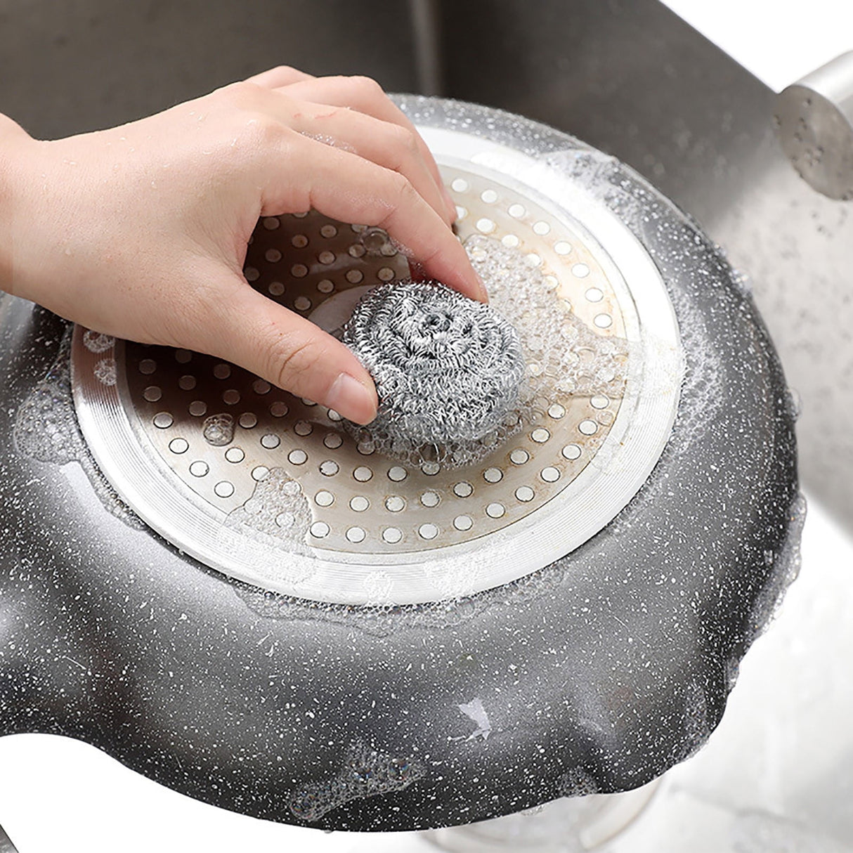 6Pcs Stainless Steel Scrubber,Heavy-Duty Curled Flat Wire Scouring Pad,Steel Wool Scrubber Pads For Cleaning Dishes, Pans, Pots, Ovens, Grills, Sinks - Stainless Steel Scrubbers For Kitchen 6pcs