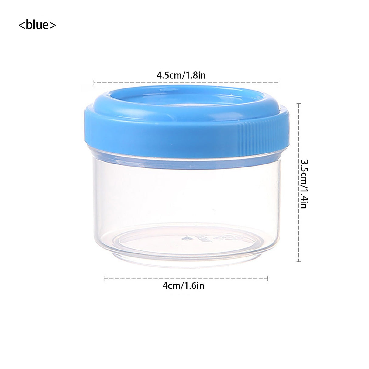 4Pcs Clear Plastic Jars With Lids,Small Plastic Storage Jars With Screw On Lids,Mini Wide-Mouth Refillable Storage Containers,Empty Round Containers For Candy,Beads,Lotion,Food Storage,Red Blue