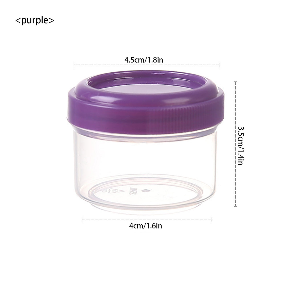 4Pcs Clear Plastic Jars With Lids,Small Plastic Storage Jars With Screw On Lids,Mini Wide-Mouth Refillable Storage Containers,Empty Round Containers For Candy,Beads,Lotion,Food Storage Purple