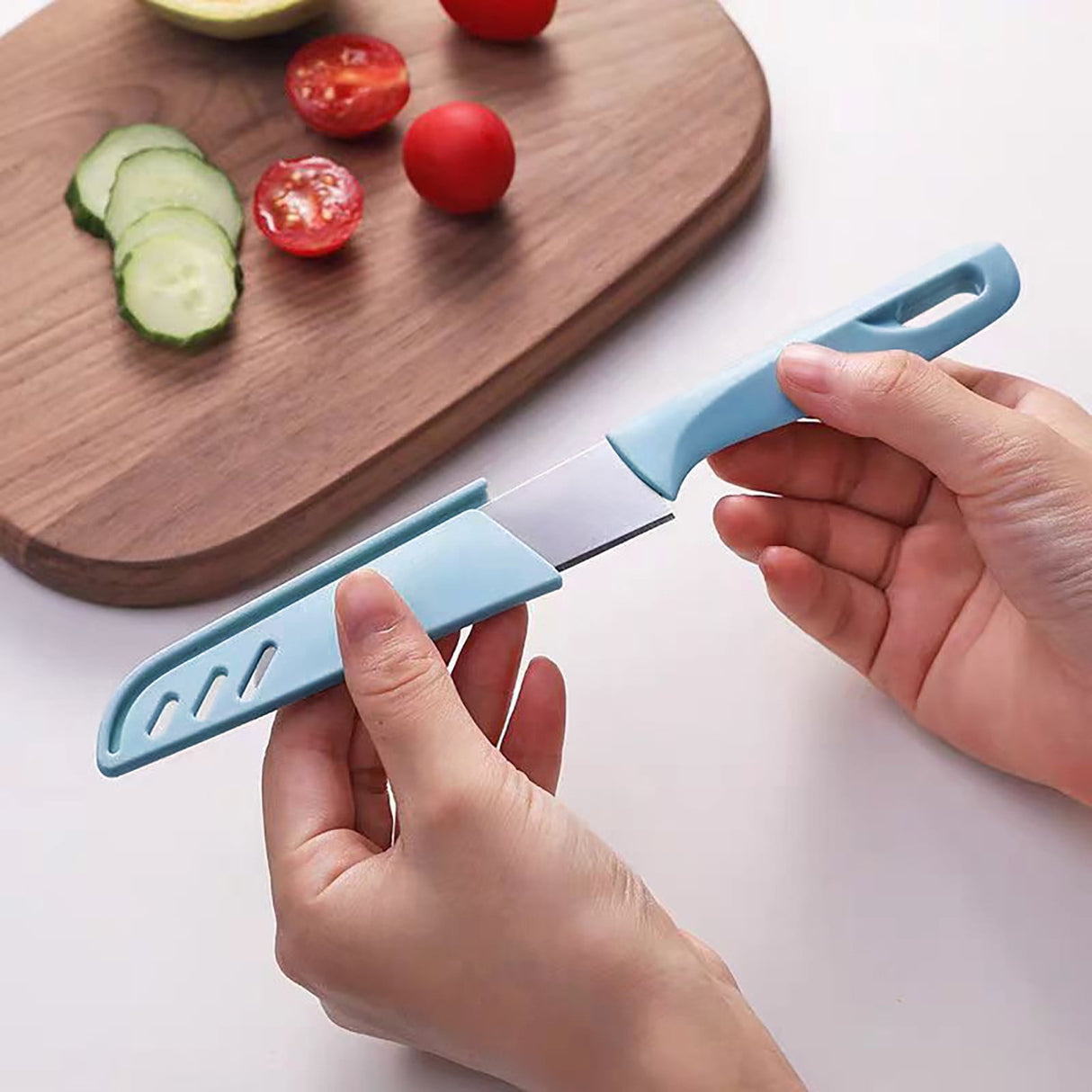 Paring Knife,1Pcs Paring Knives (1 Knives And 1 Knife Cover),4 Inch Peeling Knife,Fruit And Vegetable Knife,Ultra Sharp Kitchen Knives, Stainless Steel, Pp Plastic Handle,Kitchen Gadgets,A B