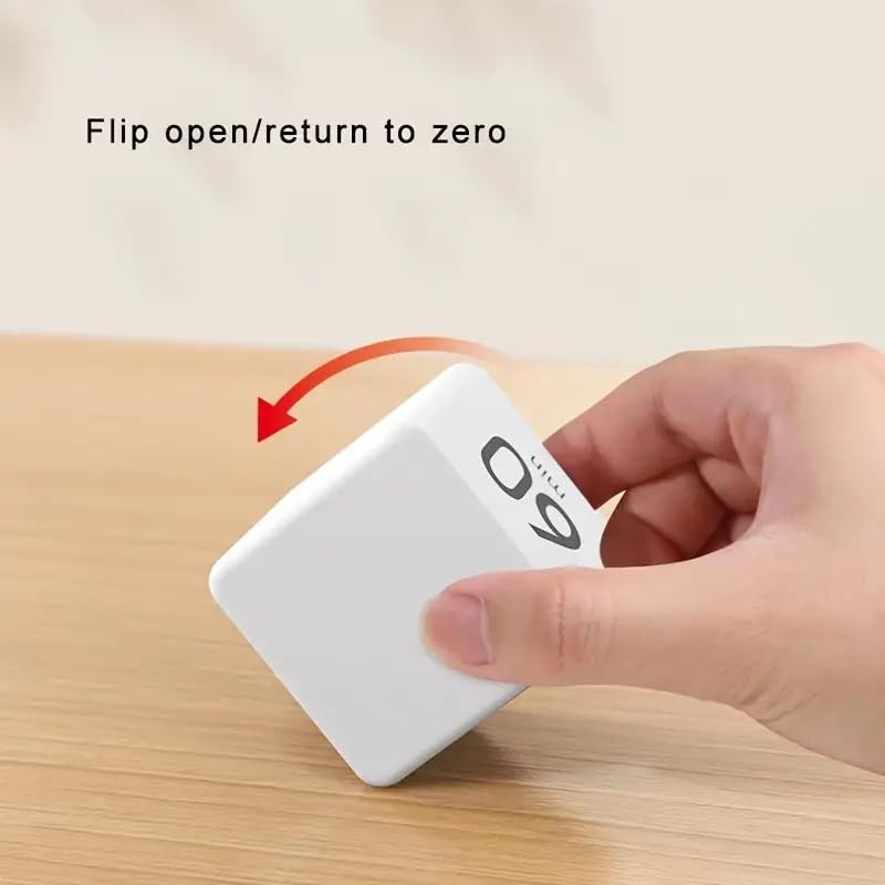 Kitchen Timer - Timer - Cube Timer - Flip Timer - Digital Kitchen Timer - Pomodoro Timer - Time Management - Study Timer - Visual Timer - Kitchen Timer - Countdown - Desk Accessories - Kitchen Timers - Gravity Timer - Red - 1 Piece