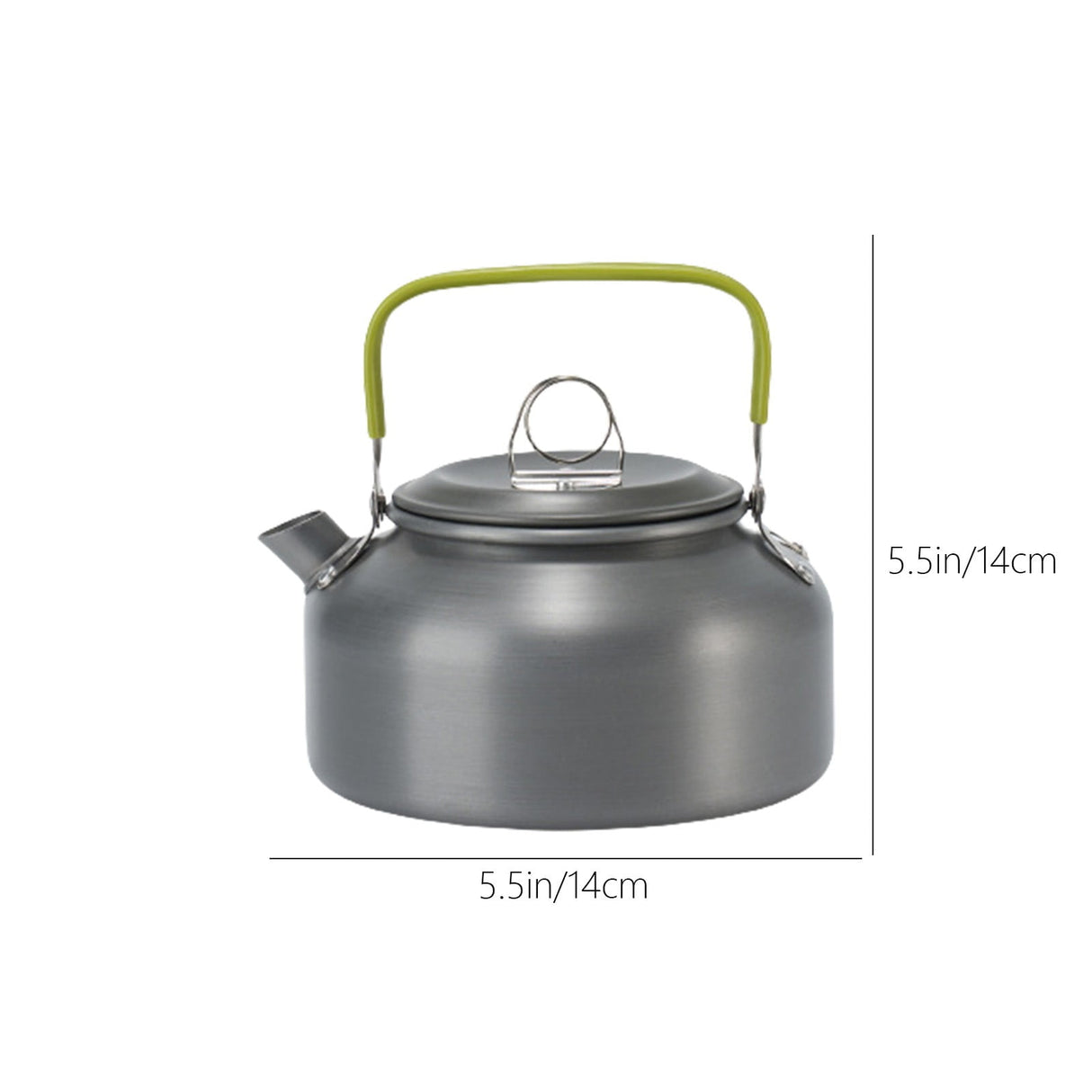 Camping Kettle, Stainless Steel Teapot, Whistling Water Kettle, Camping Picnic Stove Top, Portable Campfires Kettle for Open Fire, Outdoor Camp Tea Coffee Pot for Picnic and Traveling A Gray