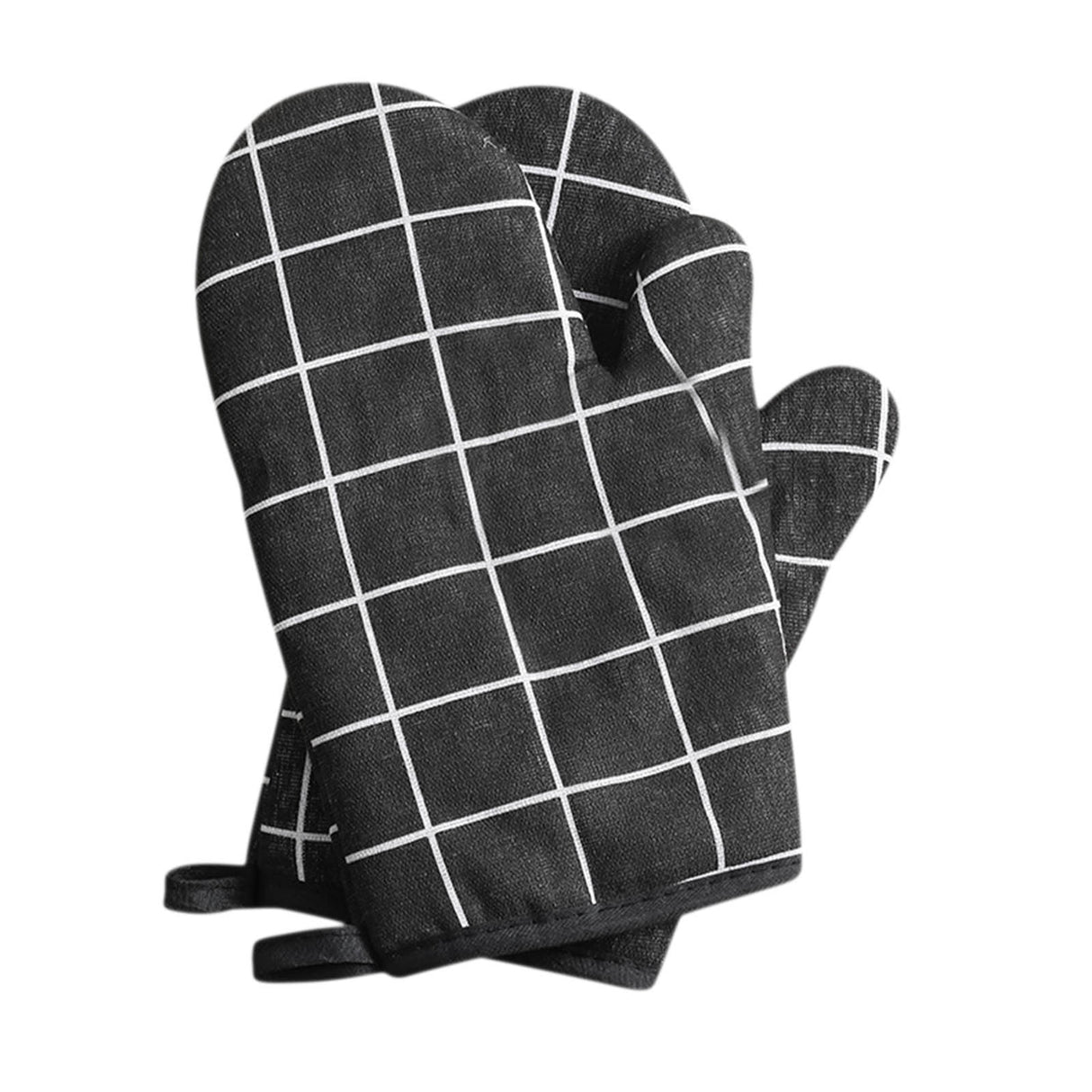 Heat Resistant Oven Gloves,Extra Thick Cotton Kitchen Mitts for Baking, Grilling, BBQ,Non-Slip Microwave & Pot Holder with Hanging Loop,Insulated Hot Pads for Women/Men Yellow