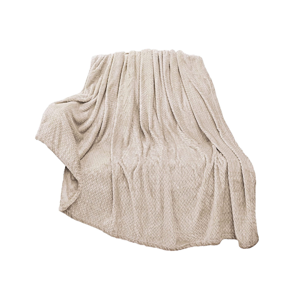 Christmas Solid Color Blanket, 59x39" Soft Warm Throw Blanket, Light-weight Plush Throw Blanket for Bed Sofa Camping Airplane Holiday Beige