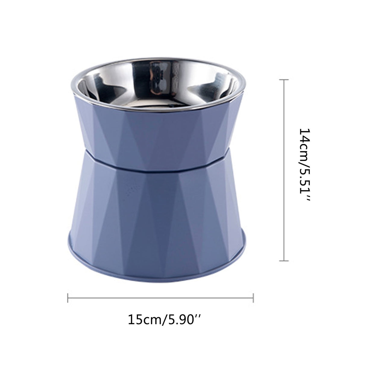 Dog Bowl Raised Cat Food Water Bowls with Detachable Elevated Stand Pet Stainless Steel Feeder Bowl No-Spill Anti Slip Pink