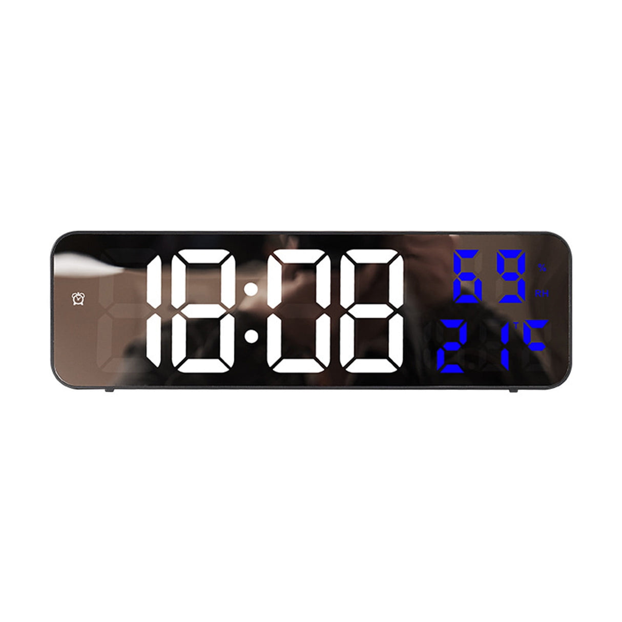 Digital Clock Large Display, Alarm Clock for Living Room Office Bedroom Decor, LED Corded Electric, Date Temp Display Wall Clock, Smart Cool Modern Desk Accessories Red