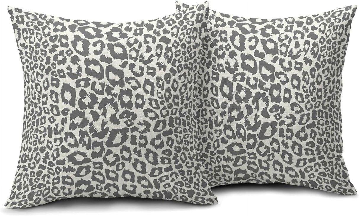 Lime Green White Leopard Print Pillow Covers 18x18 Inch Set of 2 Cheetah Animal Spots Decorative Throw Pillows For Couch Farmhouse Chinoiserie Pillow Cases Home Decor For Room Sofa Bed Porch Outdoor 20" x 20" Hot Pink