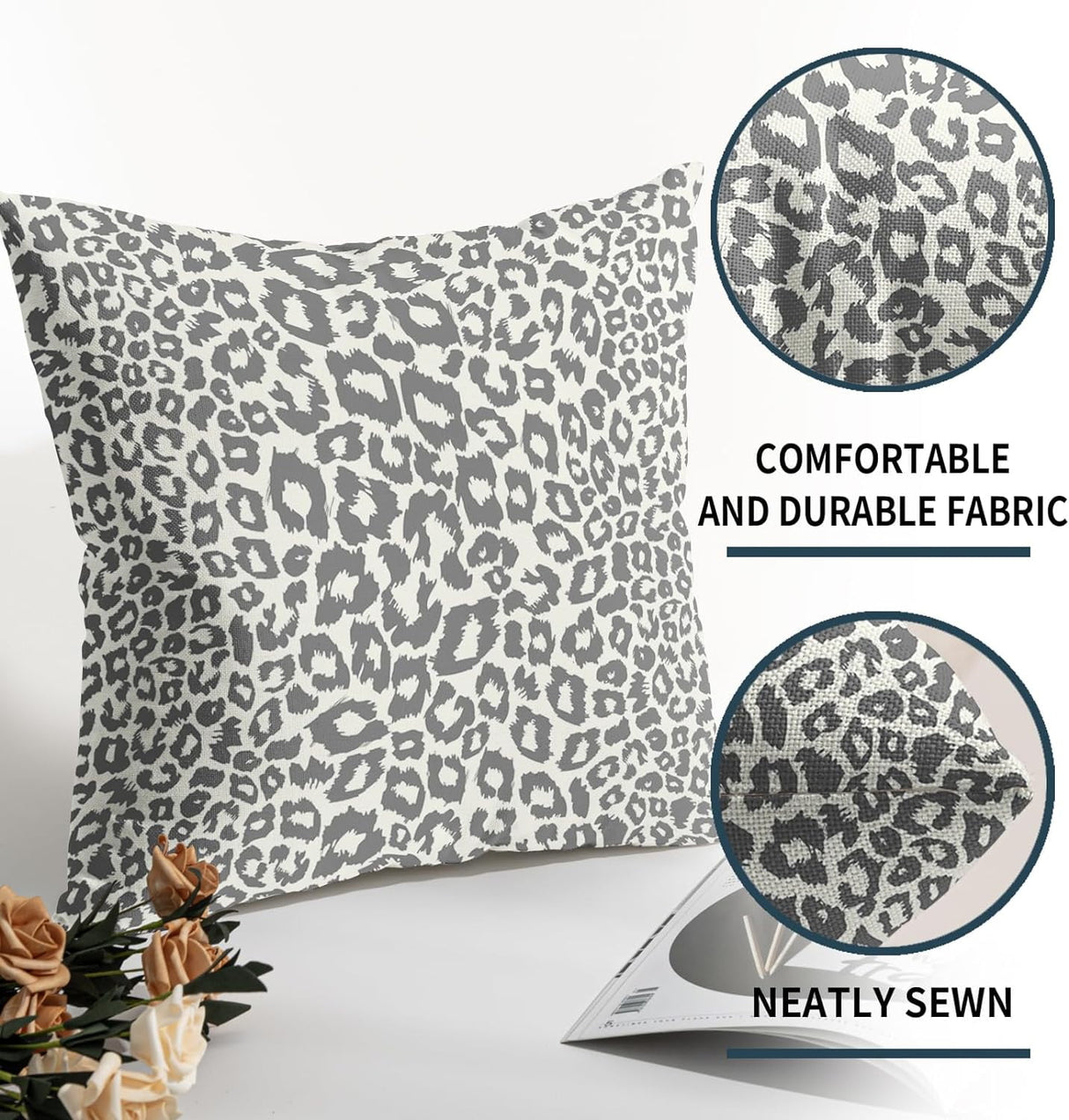 Lime Green White Leopard Print Pillow Covers 18x18 Inch Set of 2 Cheetah Animal Spots Decorative Throw Pillows For Couch Farmhouse Chinoiserie Pillow Cases Home Decor For Room Sofa Bed Porch Outdoor 20" x 20" Wine Red