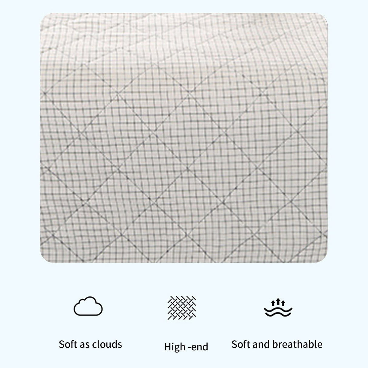 Summercome Cooling Quilt, Thin Quilts Summer Lightweight Comforter, Full Washed Cotton, Machine Washable, Soft Comfy Breathable Sleep Blanket for Hot Sleeper, Ultra-Cool Lightweight (Blue, Queen) Queen White