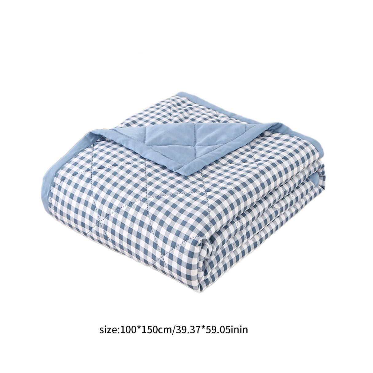 Summercome Cooling Quilt, Thin Quilts Summer Lightweight Comforter, Full Washed Cotton, Machine Washable, Soft Comfy Breathable Sleep Blanket for Hot Sleeper, Ultra-Cool Lightweight (Blue, Queen) Queen White
