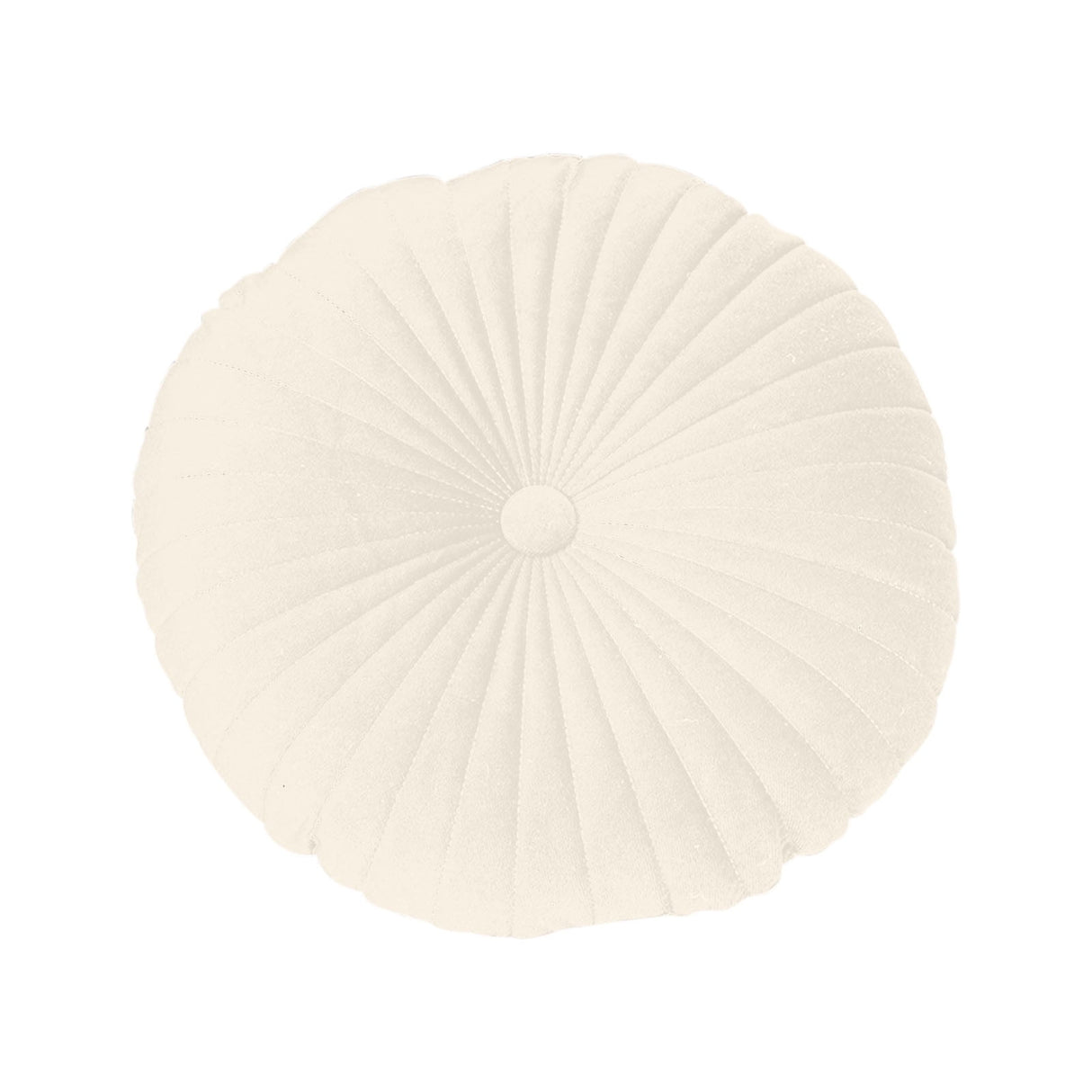 Darzheoy Round Throw Pillow 15.7 inch Decorative Round Velvet Floor Pillows Small Pumpkin Throw Pillow Cushion for Living Room Sofa Bed, Gray Beige