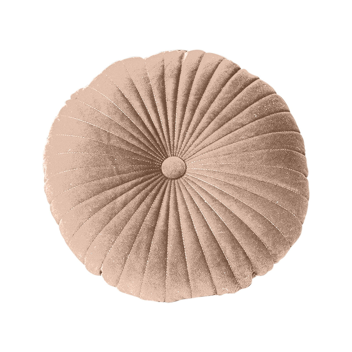 Darzheoy Round Throw Pillow 15.7 inch Decorative Round Velvet Floor Pillows Small Pumpkin Throw Pillow Cushion for Living Room Sofa Bed, Gray Coffee