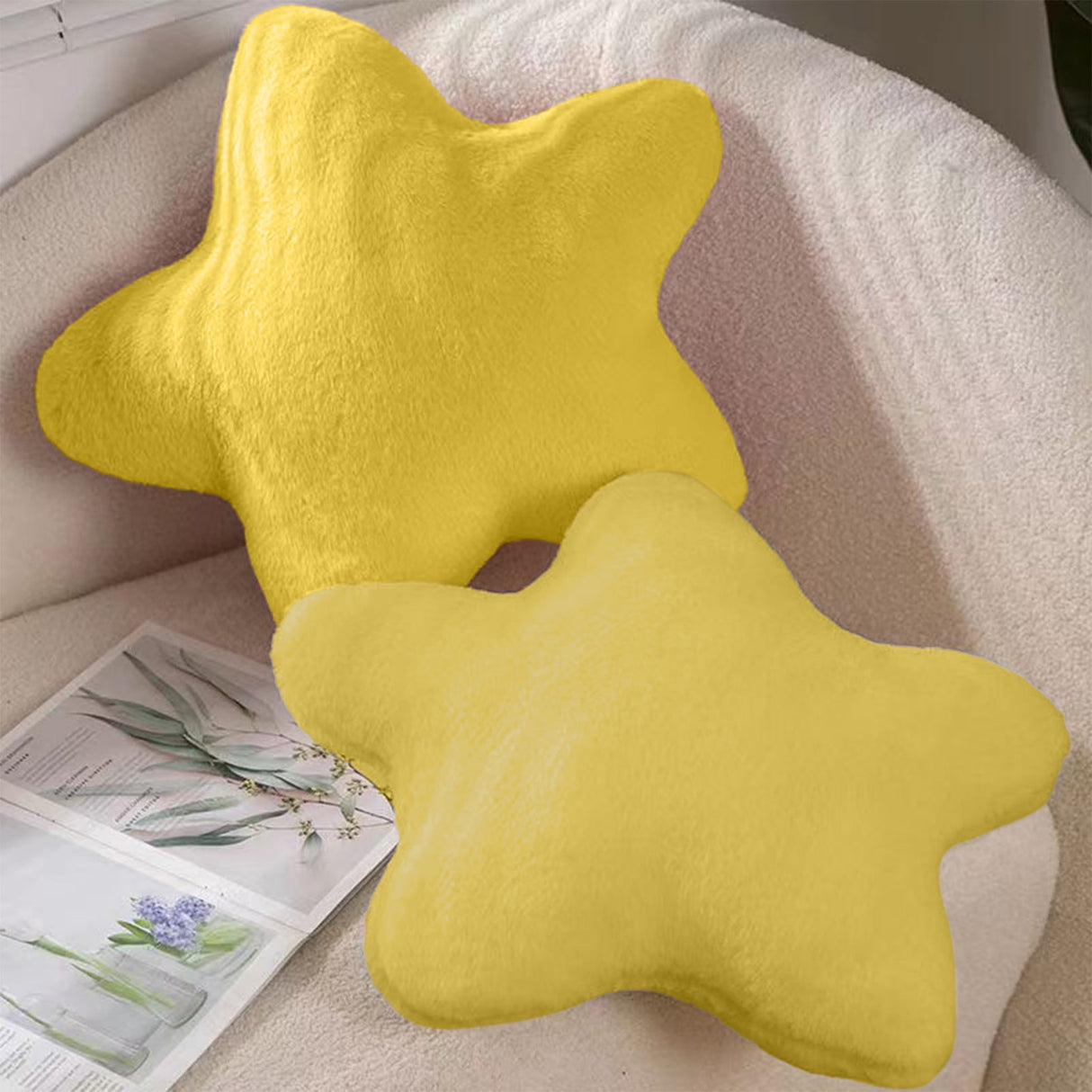 Chmadoxn Toddler Toys, Baby Toys Star Pillow Decorative Throw Pillows For Bed Couch Star Shaped Pillow Floor Cushions Room Decor Pillow With Soft Faux For Sofa Bedroom Toys for Kids, Birthday Gifts 13.7×13.7×1.2 in YE