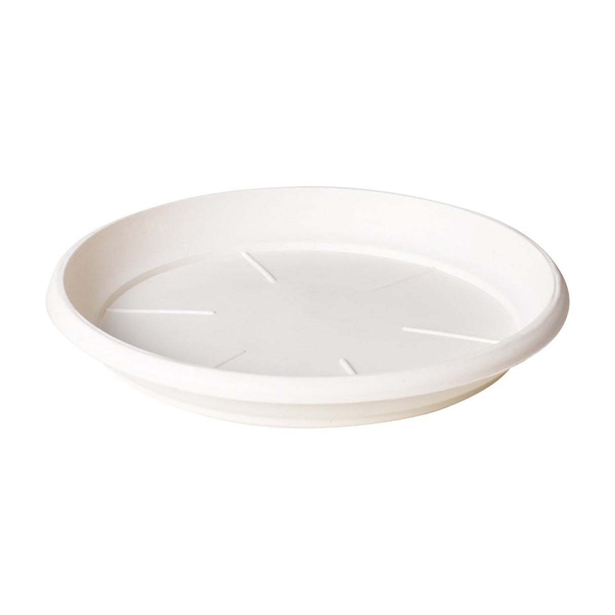 Darzheoy 6 Pack Plant Saucer Tray 3.6 inch, Heavy Duty Plastic Pot Plant Drip Trays Saucers for Indoors Outdoor, Plant Water Tray for Planters 5.3" White
