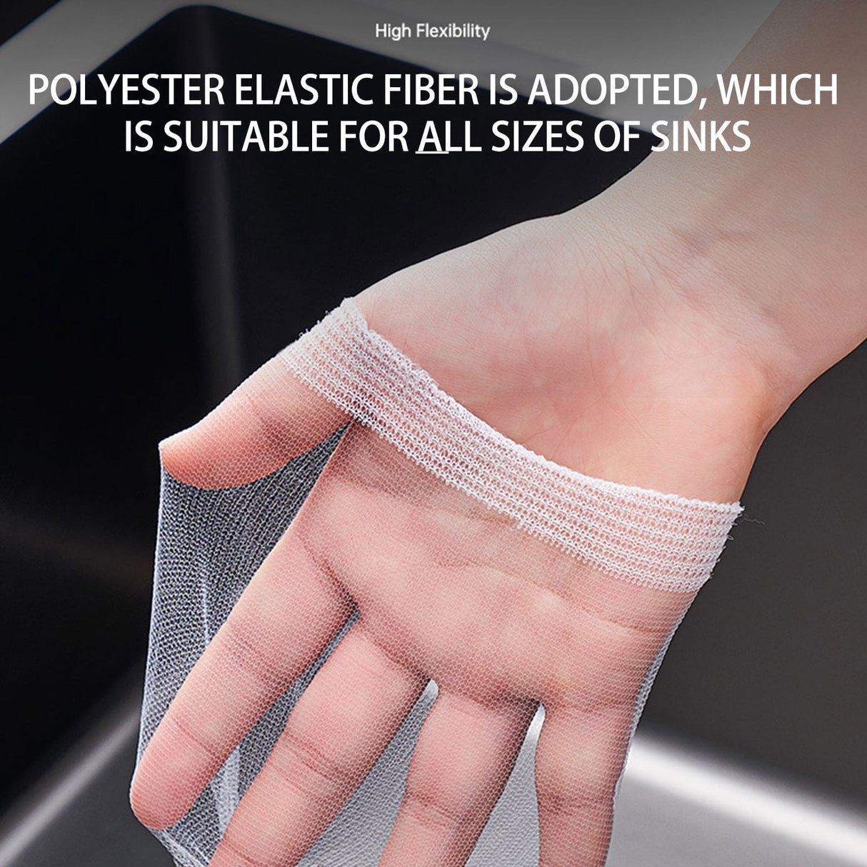Chmadoxn 100 PCS Disposable Kitchen Sink Filter Nets 1mm Mesh Strainer Bags for Efficient Anti-Clogging, Food Catcher Screen Filters in Kitchen Sink Basket As Show B