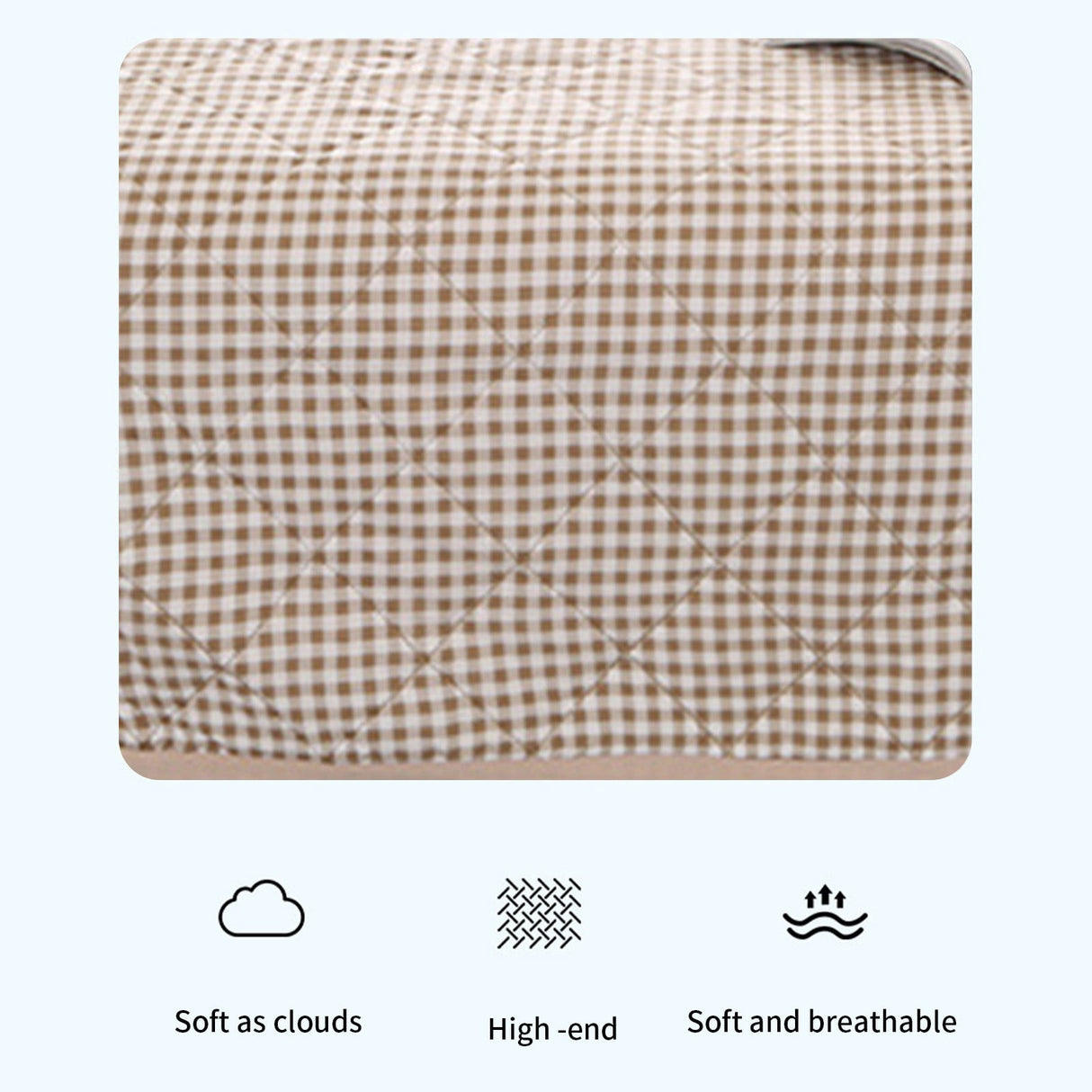 AYktou Reversible Patchwork Quilts Queen Size, 78.74x59.05in Lightweight Plaid Bedspreads Coverlets Quilt Bedding Blanket for All Seasons Khaki