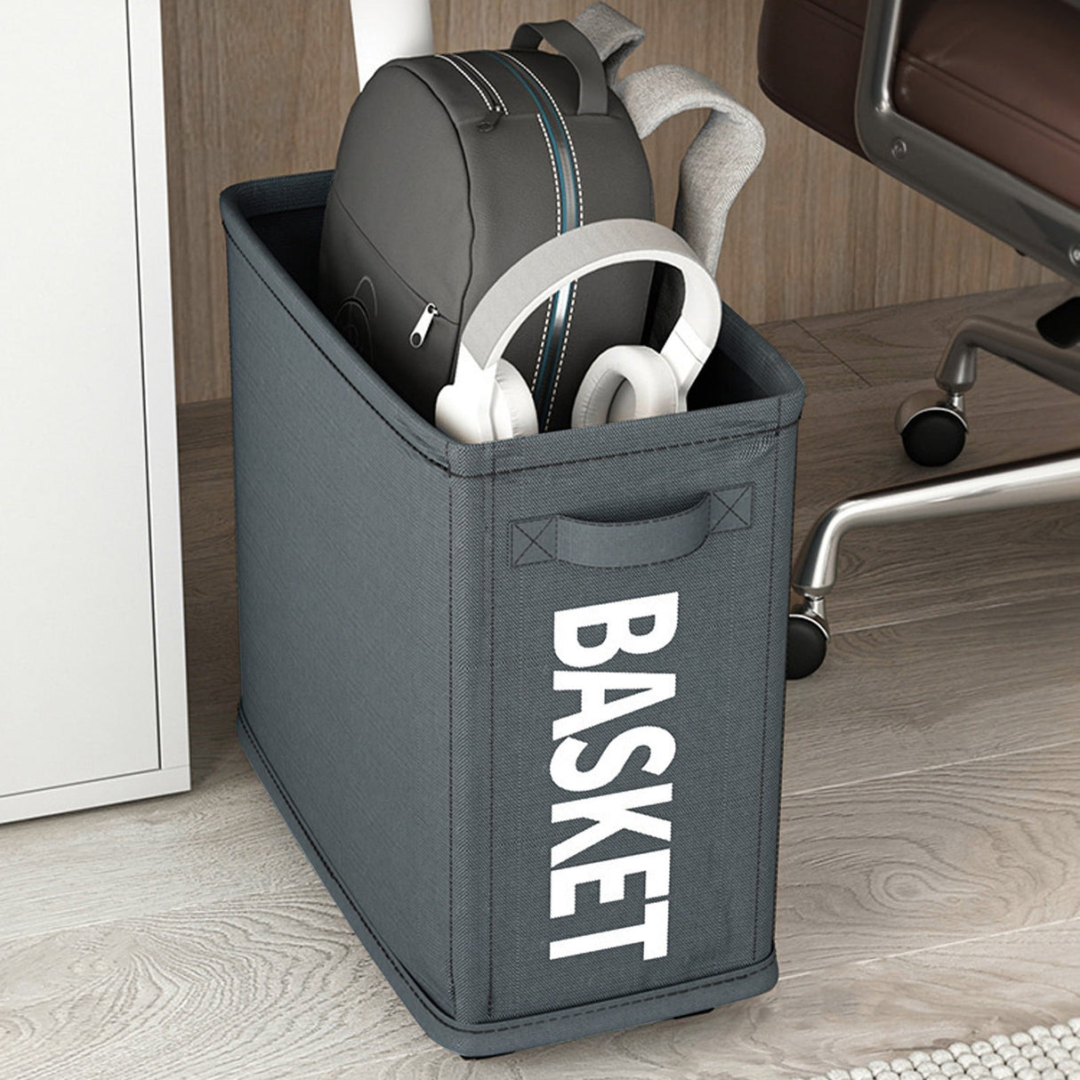 Darzheoy Laundry Baskets with Wheels and Handle, Collapsible Laundry Baskets, Clothes Laundry Basket with Removable Wash Bags for College Dorm, Rolling Laundry Hamper Dark Gray
