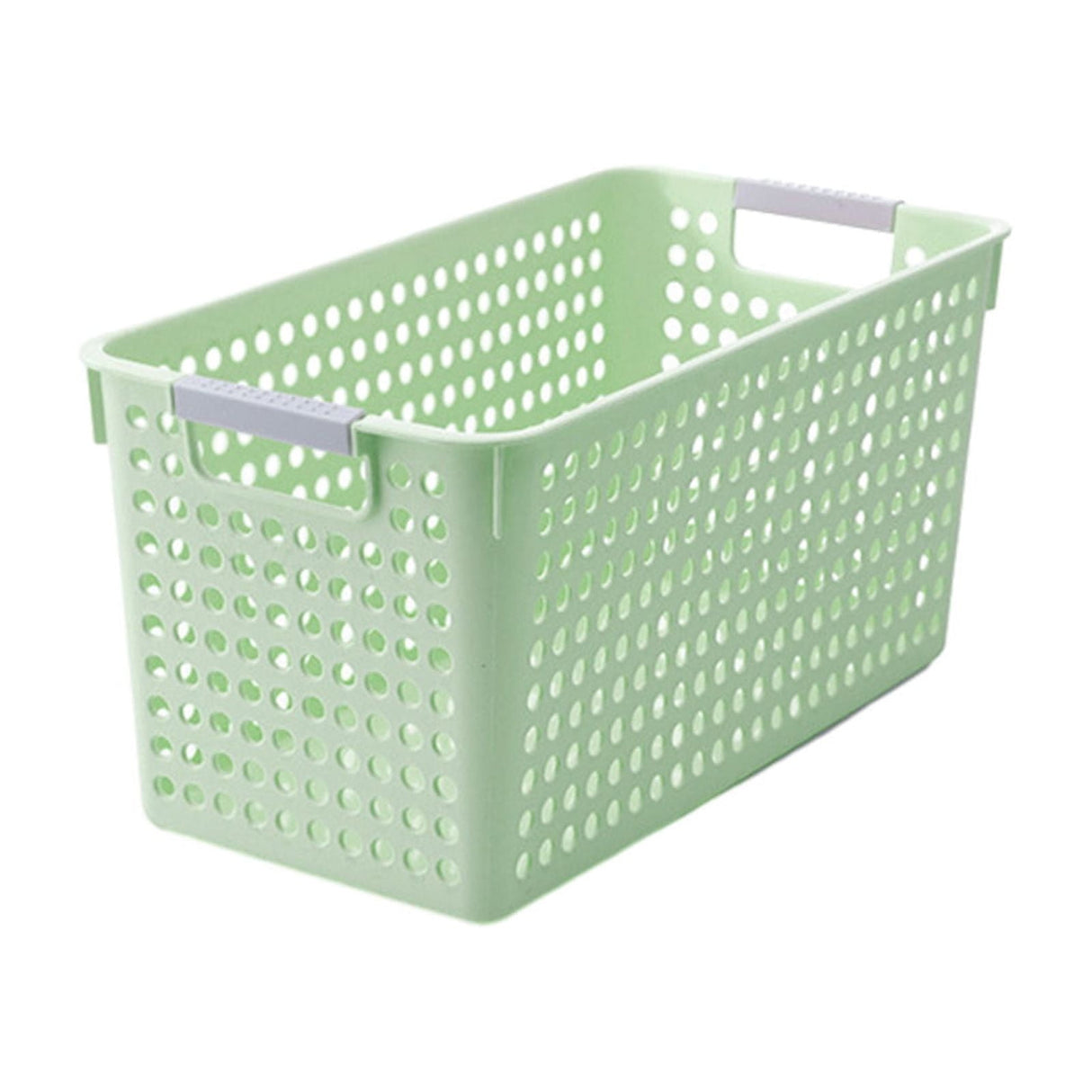 Darzheoy Laundry Basket, 2 pcs Plastic Hamper with Handles, Open Storage Bin to Organize Closets, Cabinets, Pantry, Shelving and Countertop Space, Suitable for Families and Dorms 1PC-Green