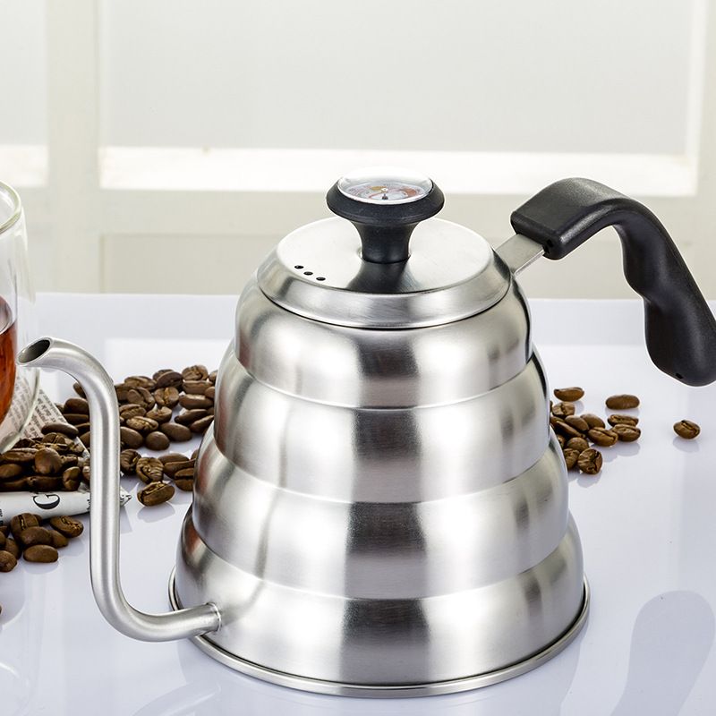 Coffee Gooseneck Kettle with thermometer 1.2L Stainless Steel, Stove Top, Premium Pour Over Kettle for Tea and Coffee w/Precision