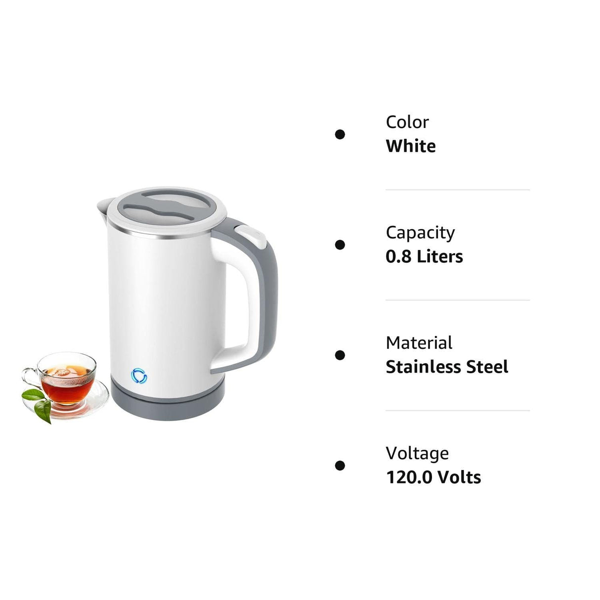 Small Electric Kettle, Travel Mini Hot Water Boiler Heater, Electric Kettles for Boiling Water,Teapot with Auto Shut-Off