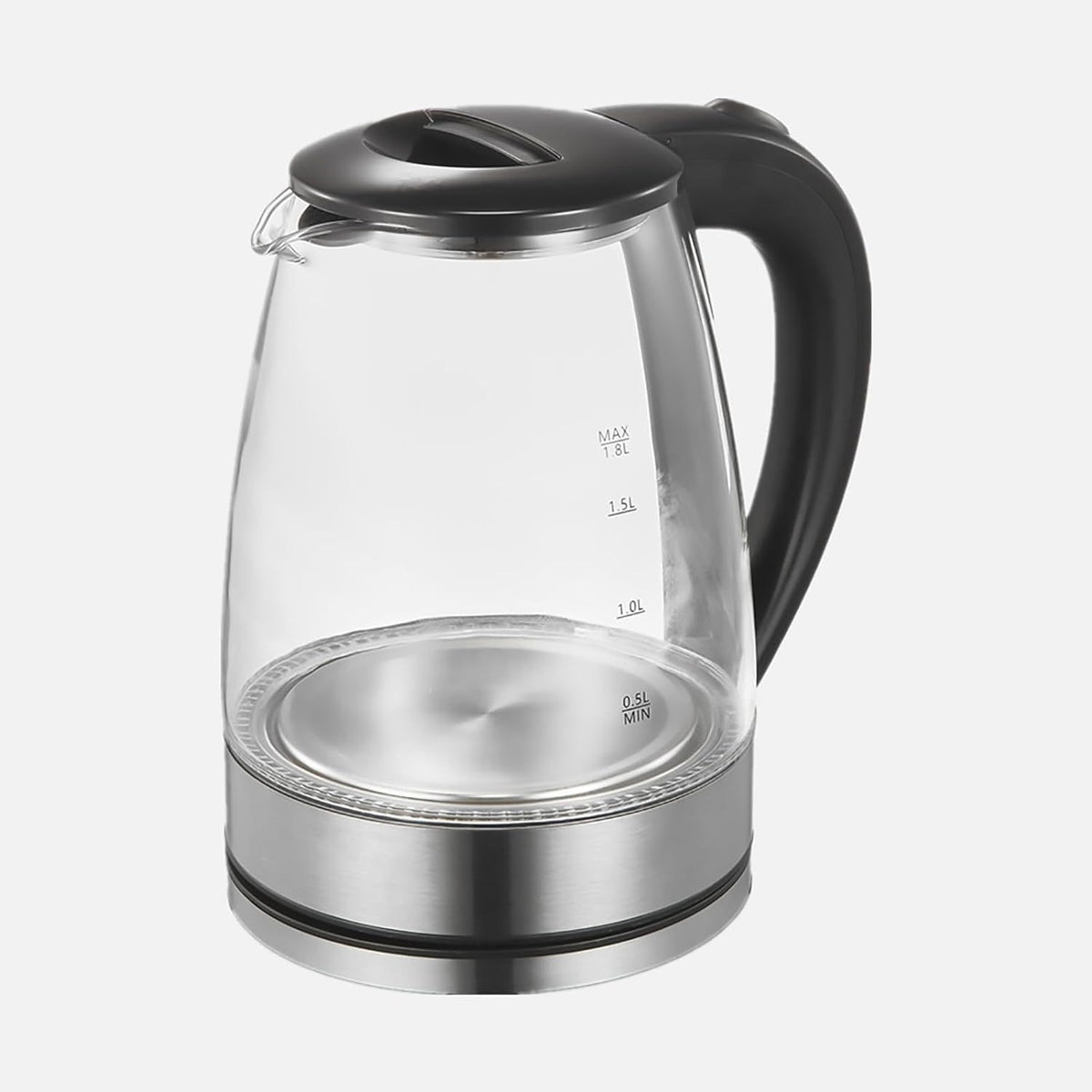 Electric Kettle, Glass Electric Tea Kettle/Hot Water Boiler/Heater with Auto Shut Off Function (1.8L) BPA Free Stainless Steel