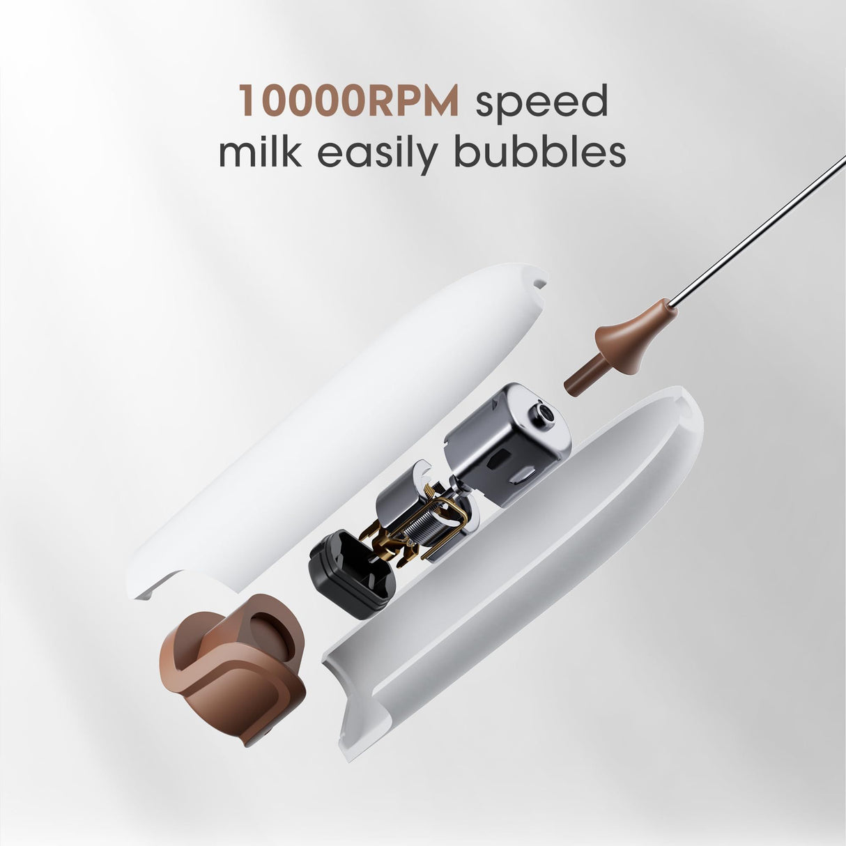 Handheld Electric Milk Frother, Battery Operated Froth Maker, Mini Blender & Electric Blender Coffee Milk Frother Perfect