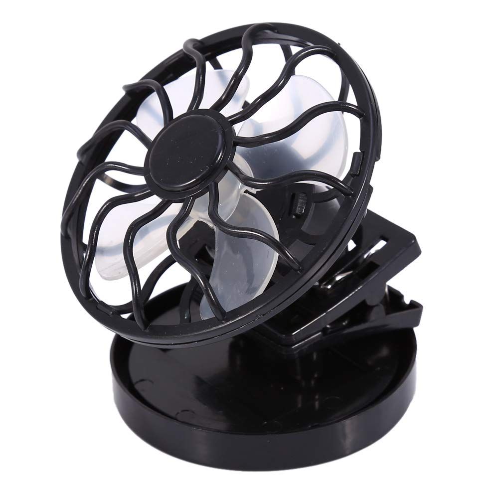 Electric Mini Solar Fan, Air Conditioner Cooling Cell Fan, Clip on Visor or Held by Hand, only Works in the Direct Sun